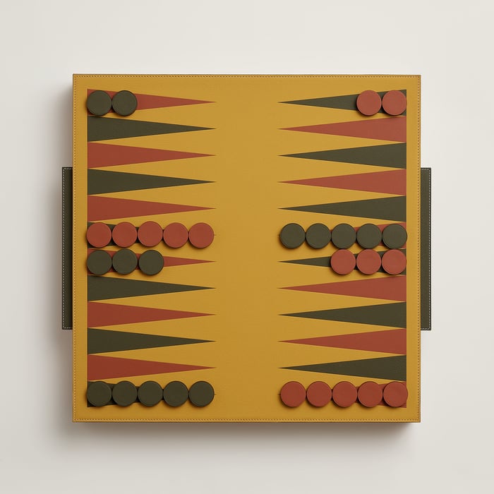Jaune Safran Atout Backgammon Game