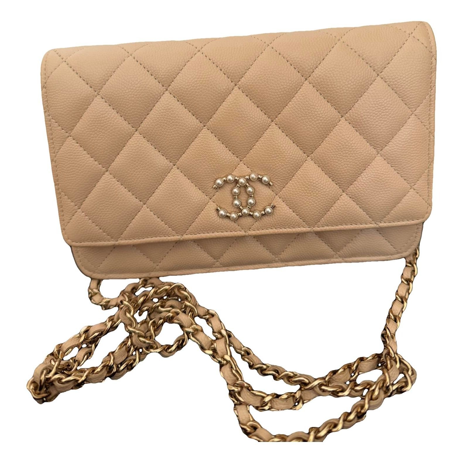 Wallet On Chain leather crossbody bag