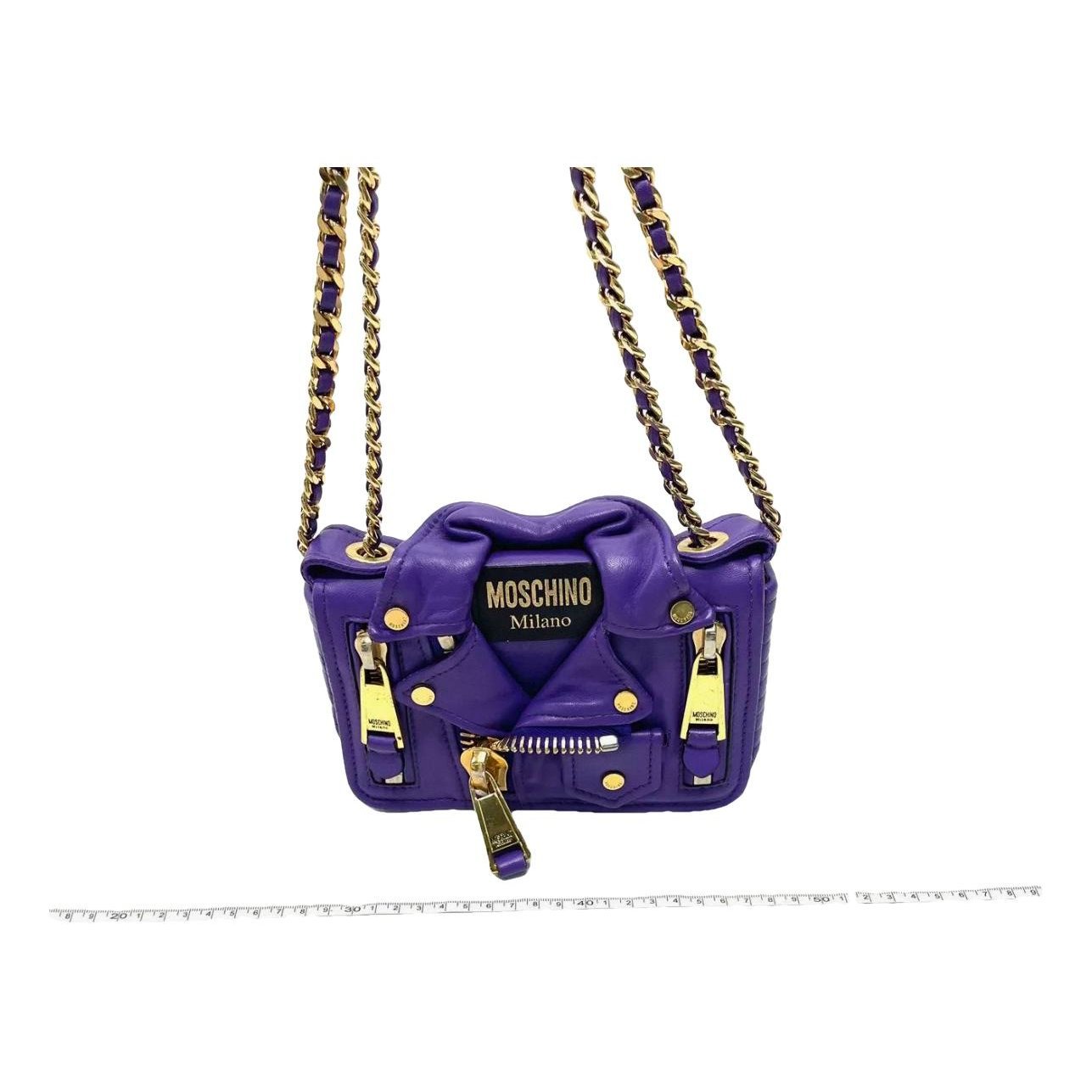 Biker leather handbag