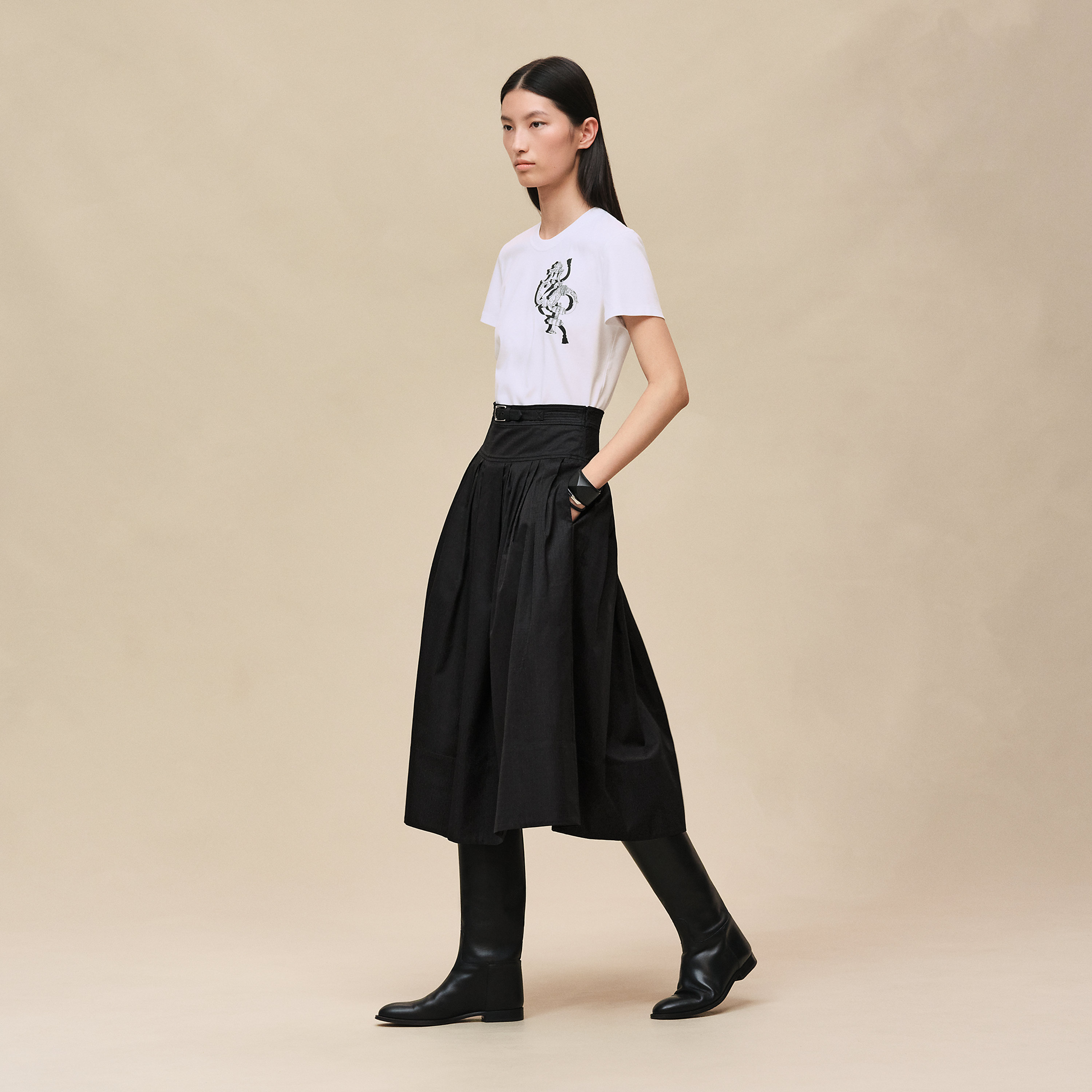 Printed straight t-shirt