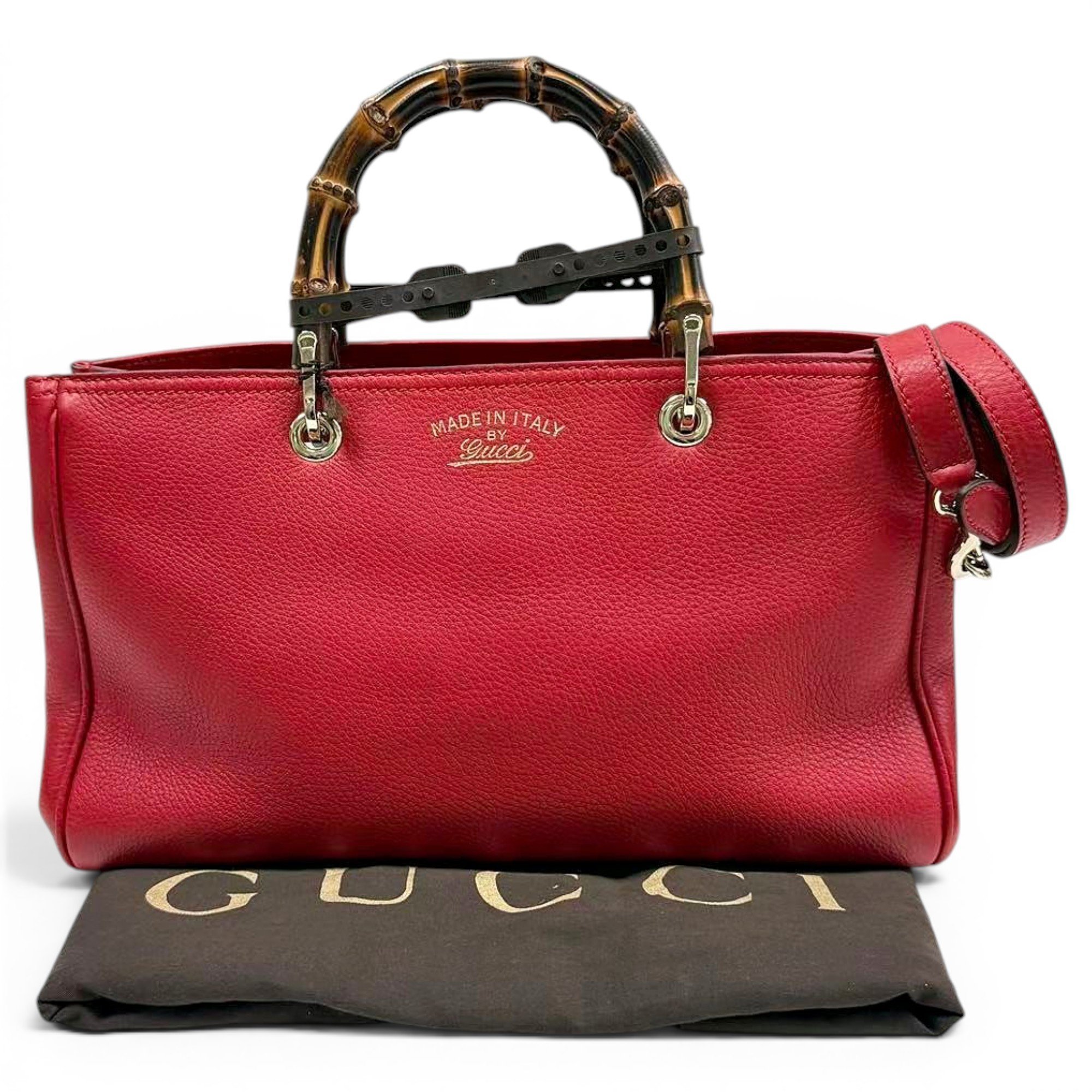 Bamboo Shopper leather handbag