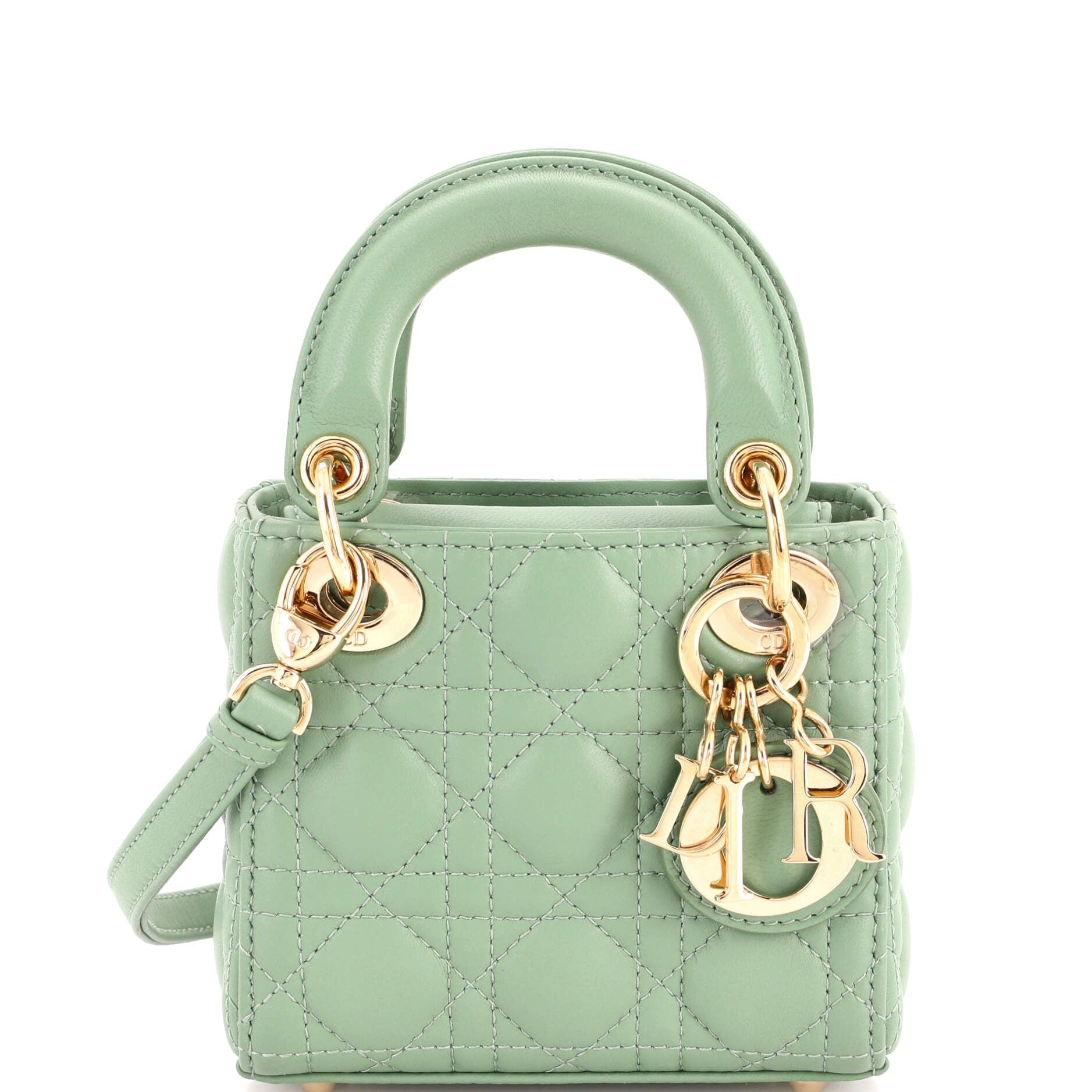 Lady Dior Bag Cannage Quilt Lambskin Micro
