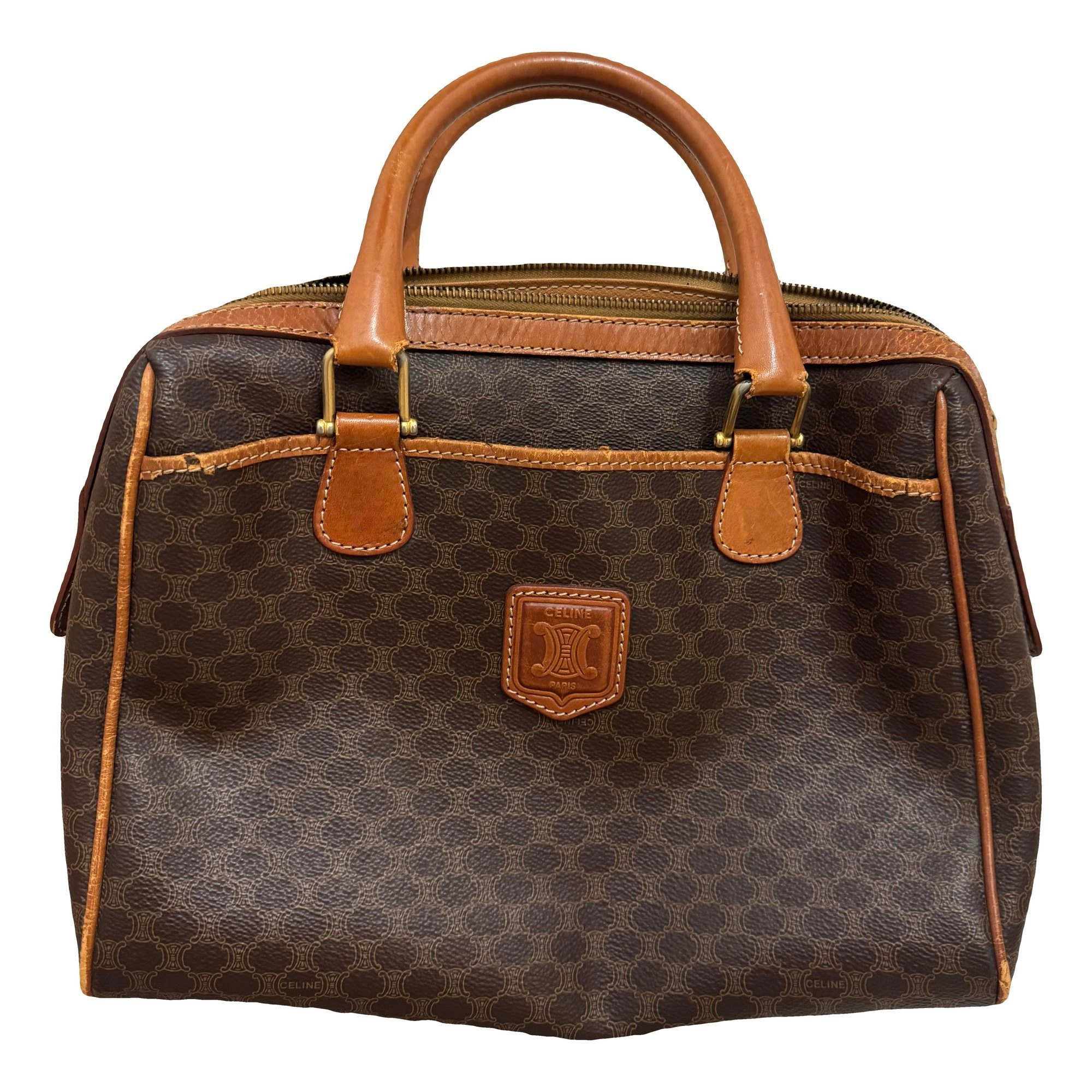 Leather bowling bag