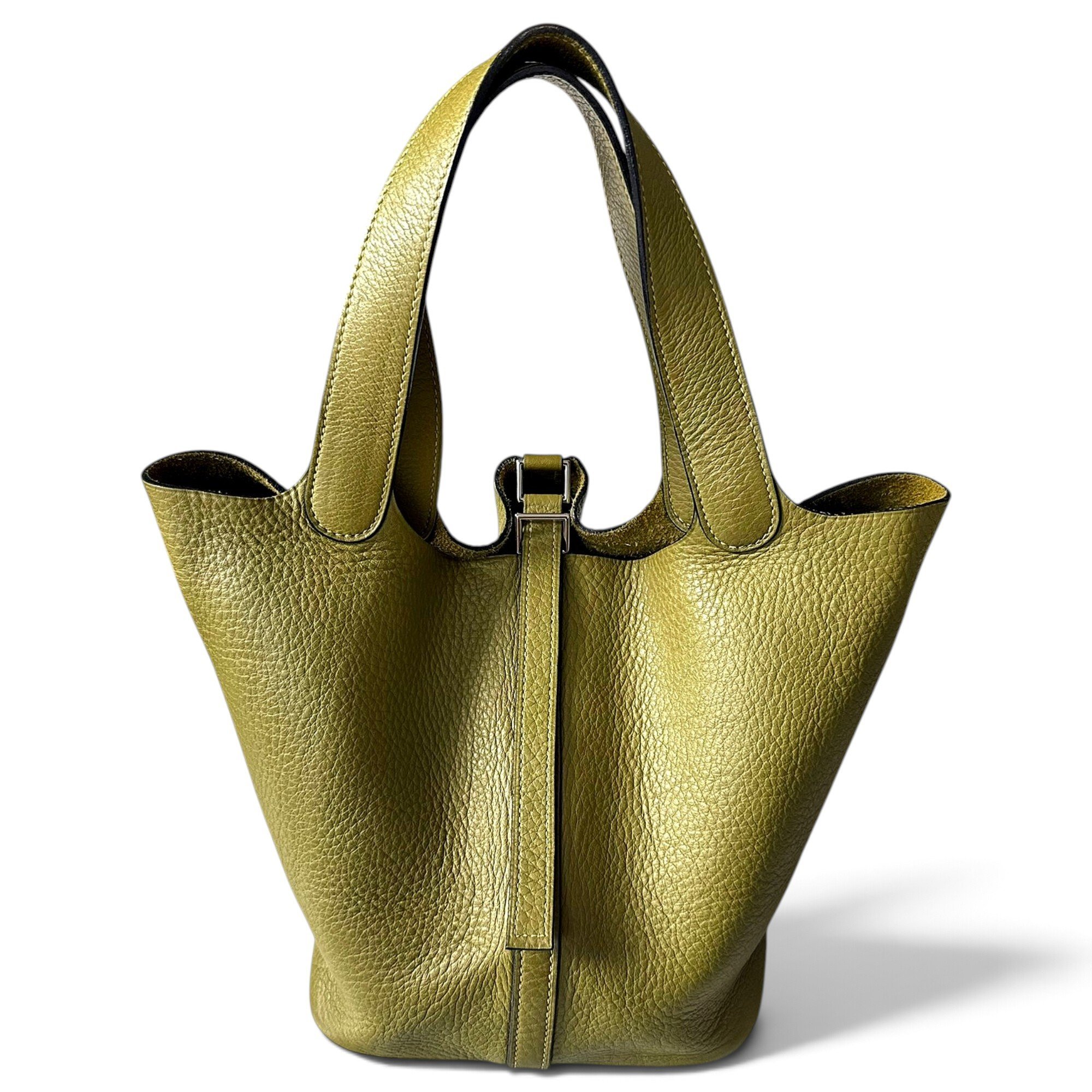 Picotin leather tote