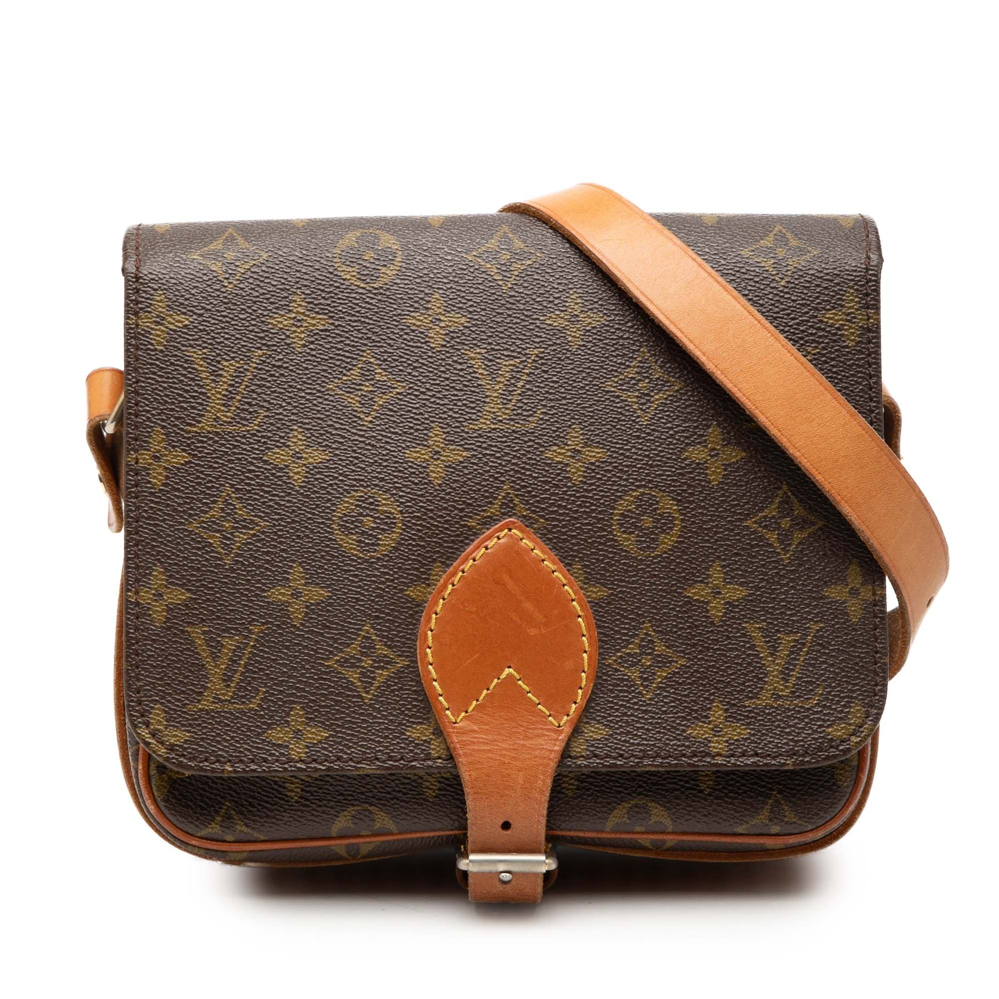 Cartouchière leather crossbody bag