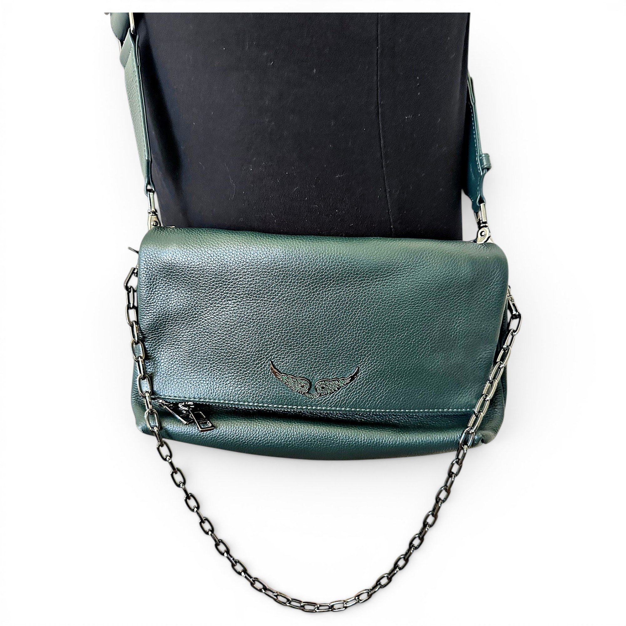 Rock leather crossbody bag