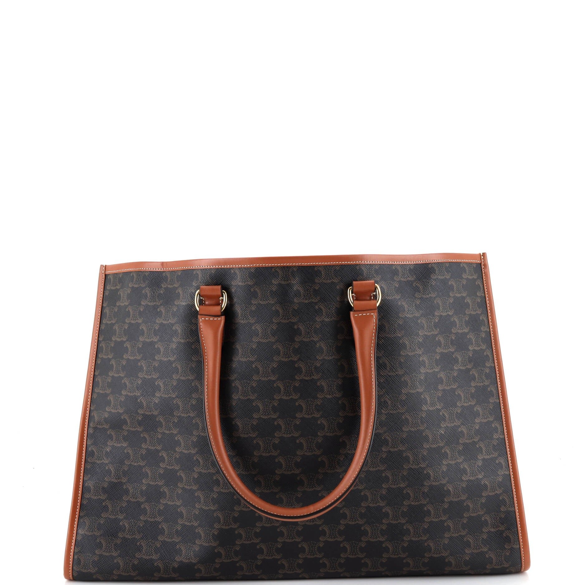 Horizontal Cabas Tote Triomphe Coated Canvas