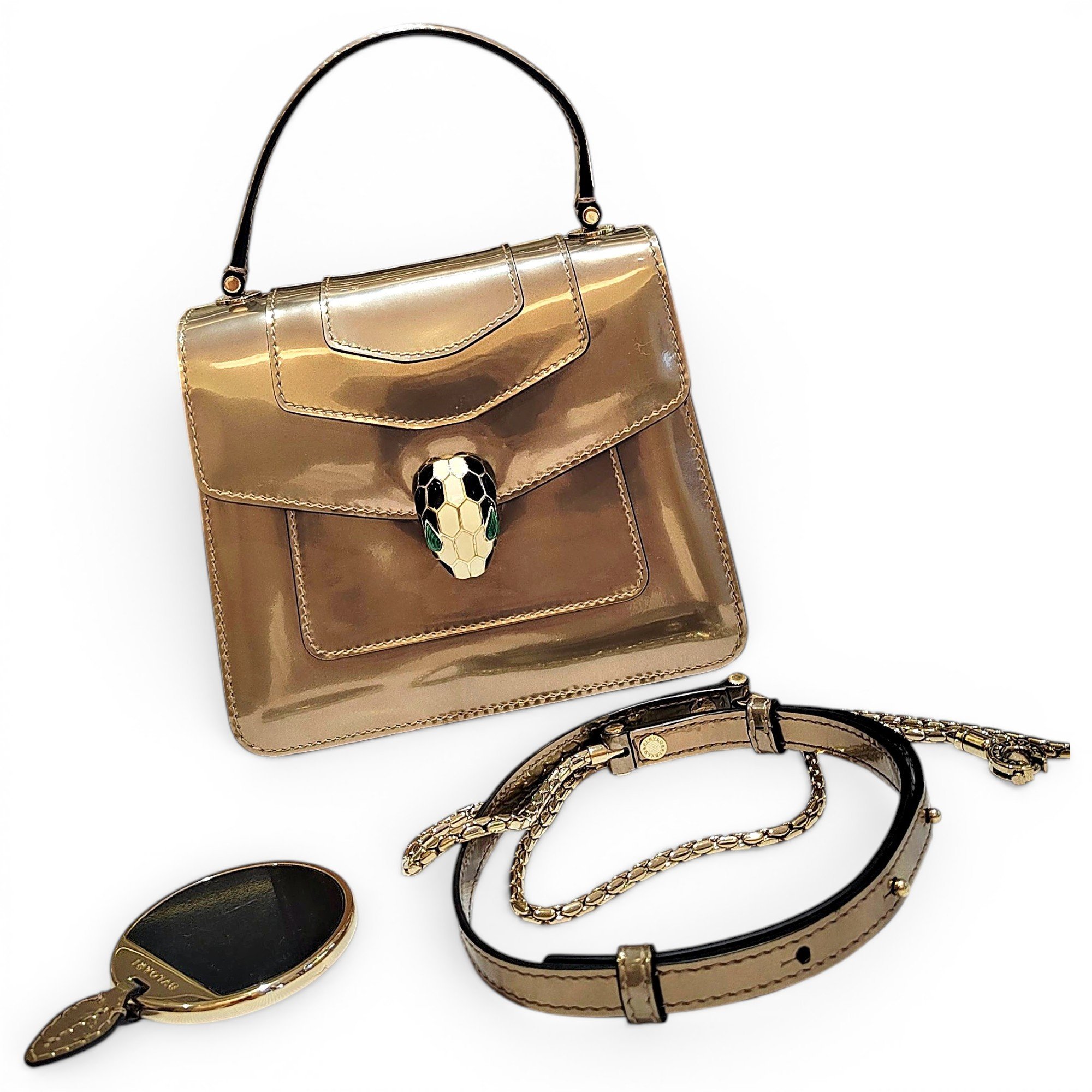 Serpenti leather handbag