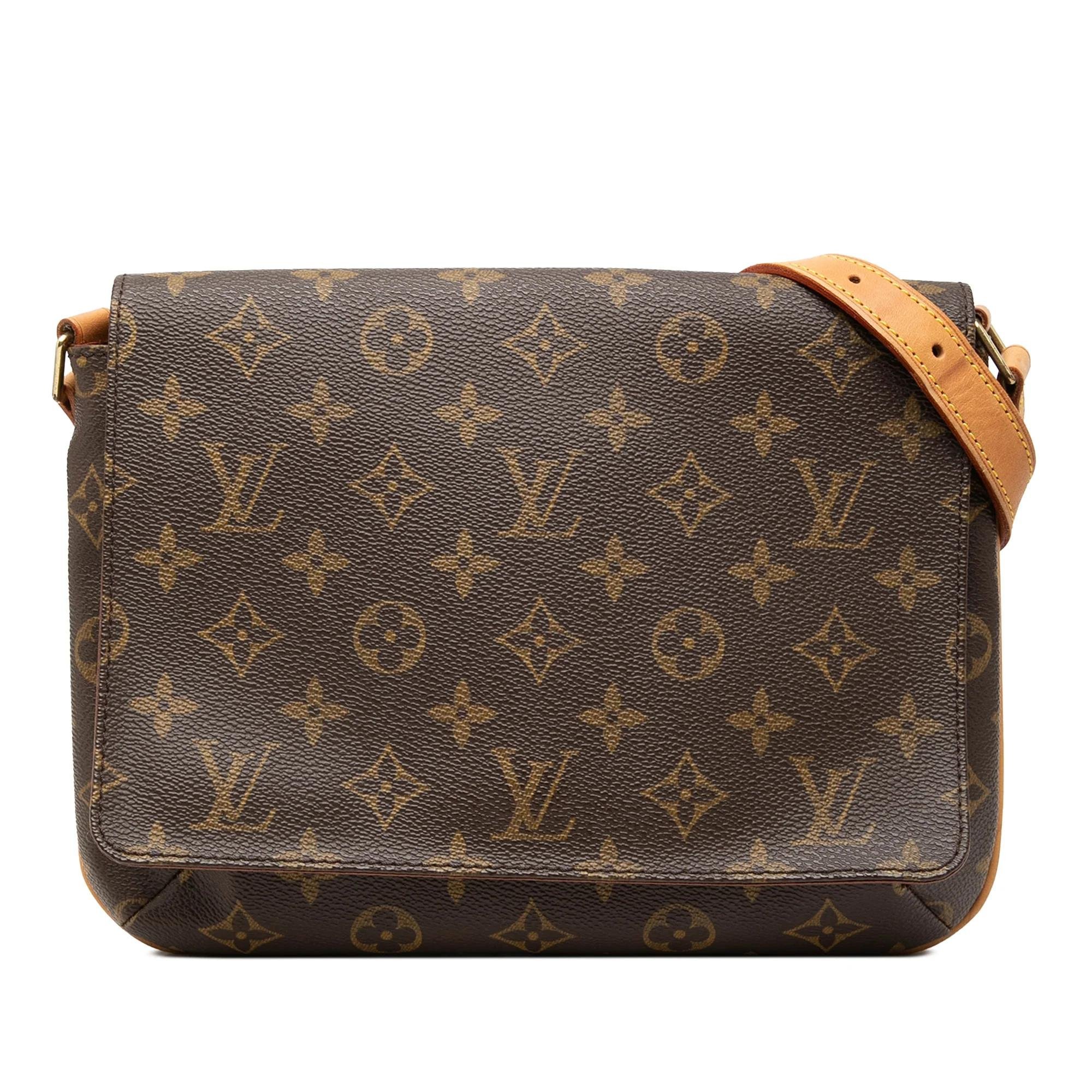 Musette leather handbag