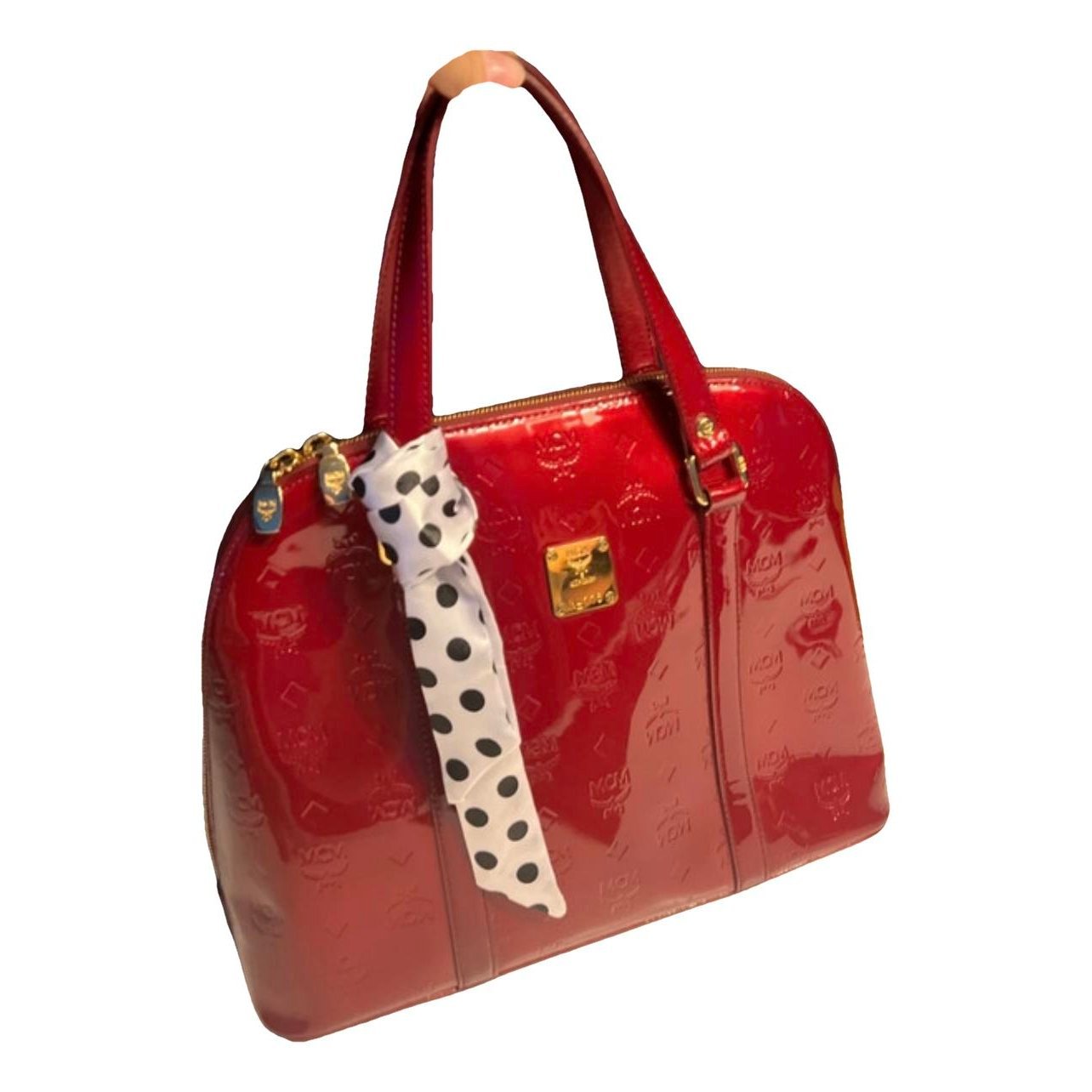 Patent leather handbag