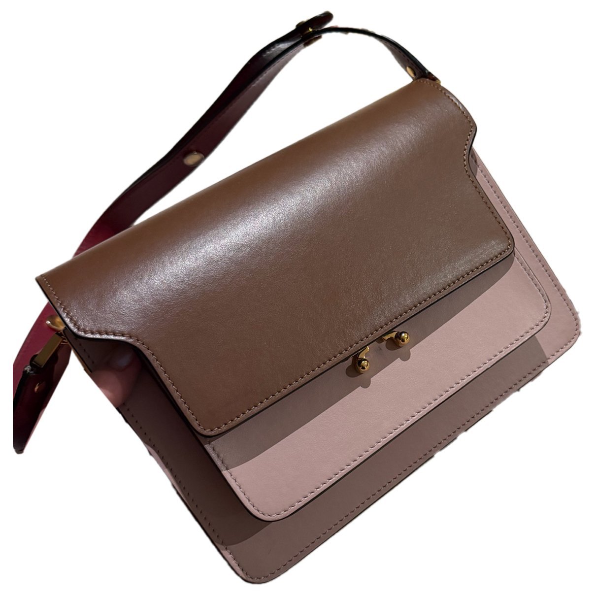 Trunk leather handbag