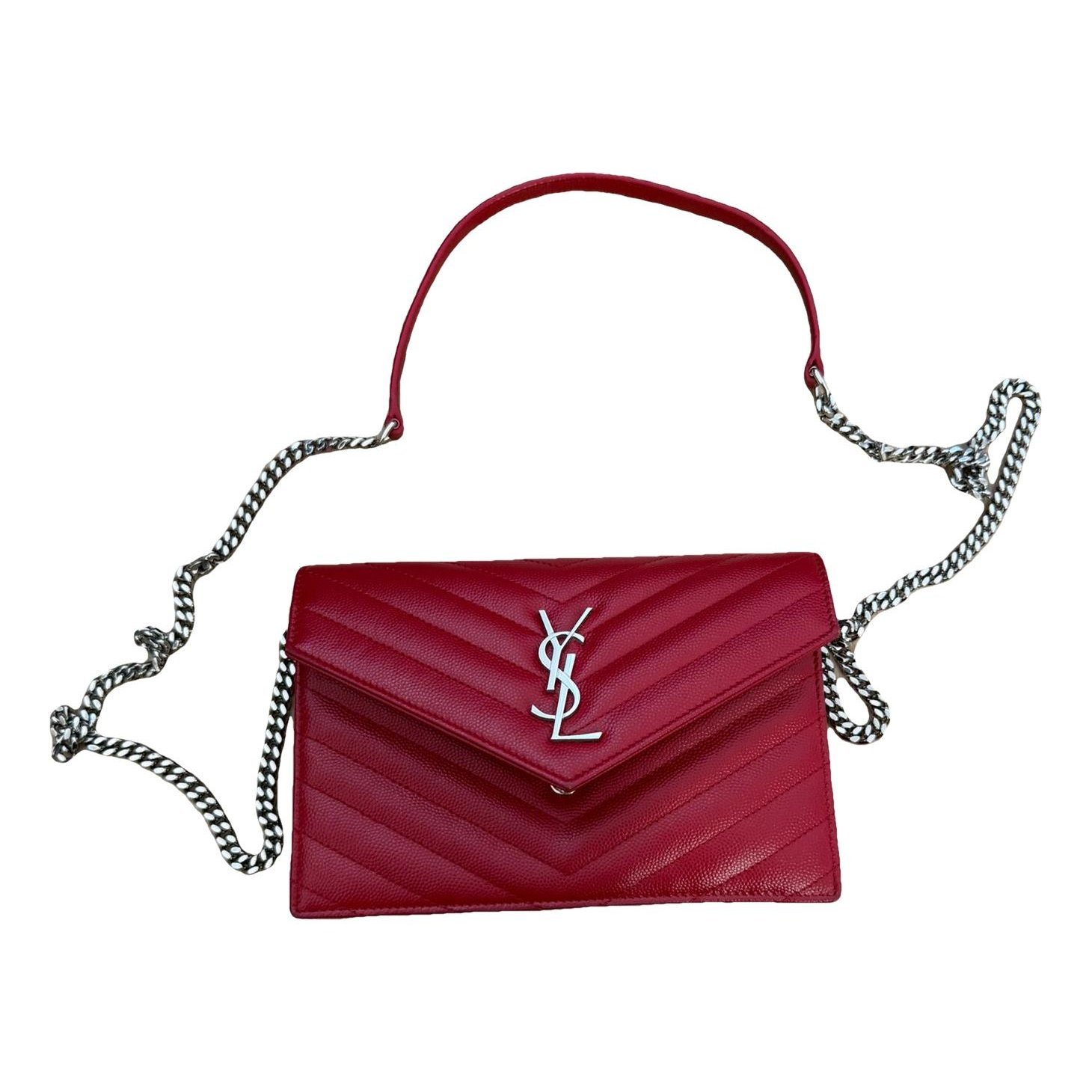 Leather clutch bag