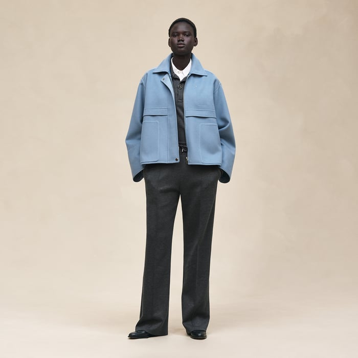 Bleu Adriatique "Chaine d'Ancre" Short Coat