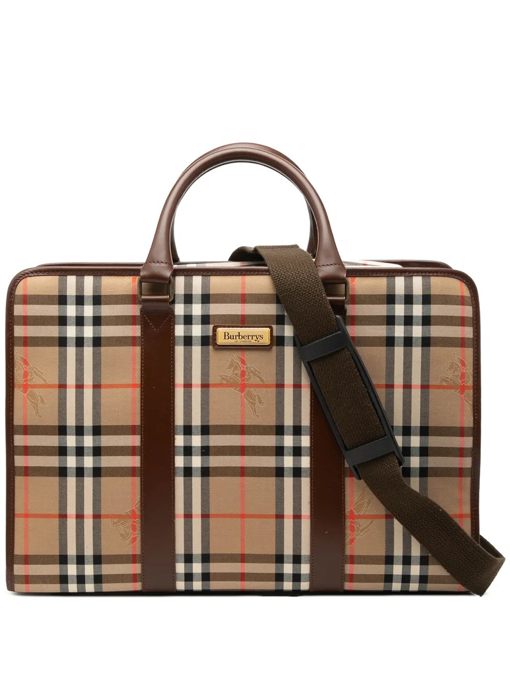 20th Century Haymarket Check Canvas business bag