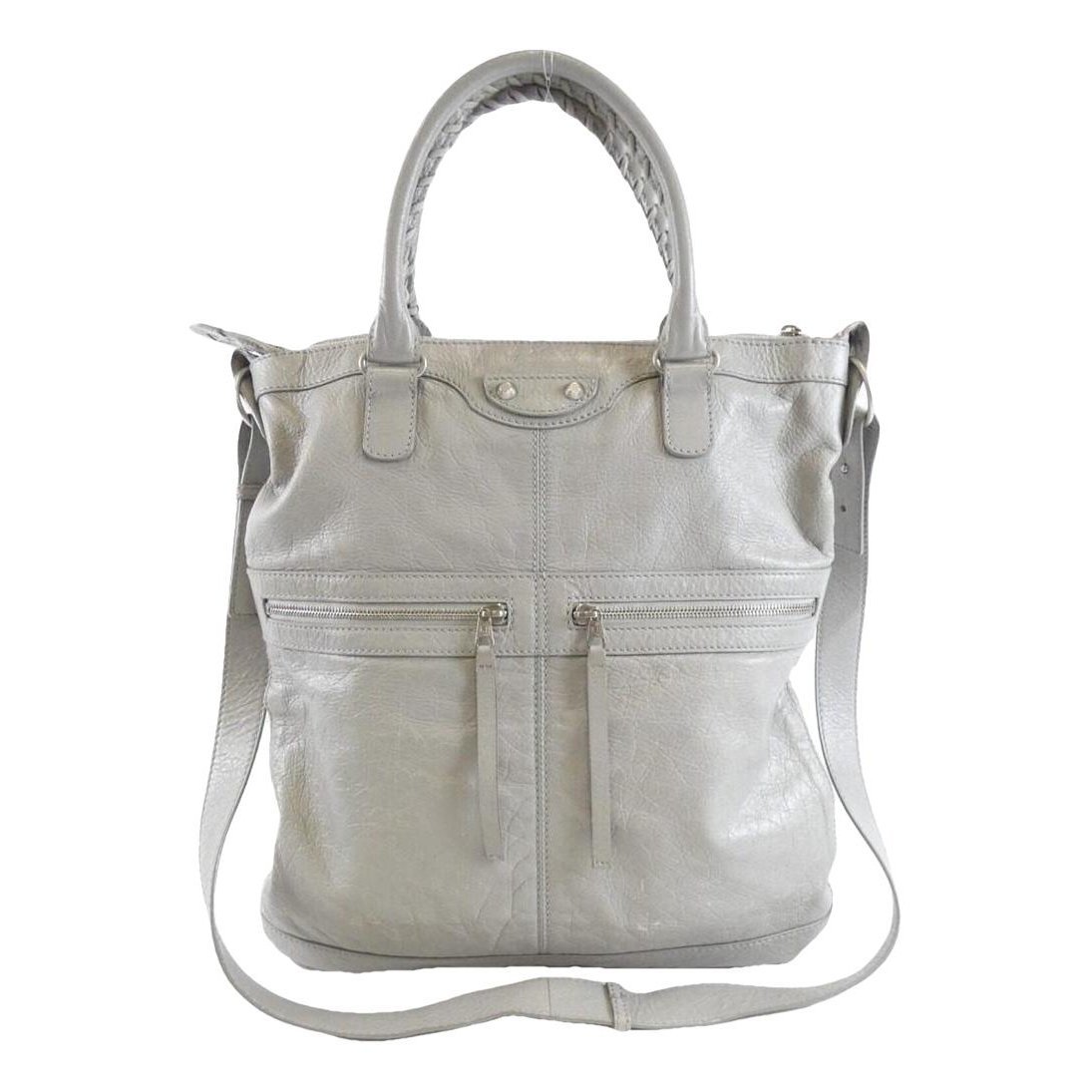 Hardware leather handbag