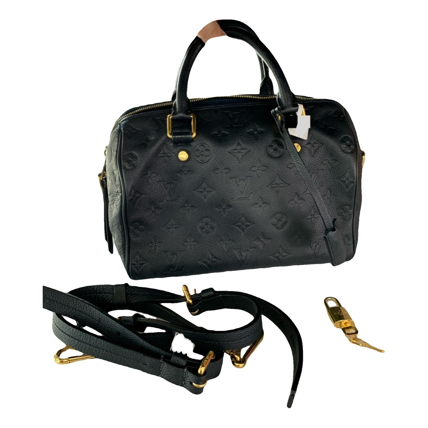 Speedy leather handbag