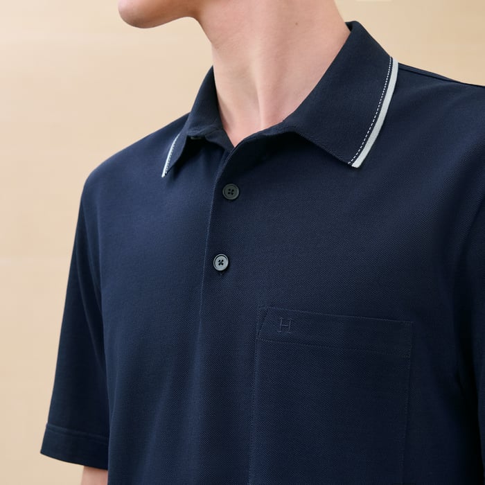 Marine "Piqures Sellier" Polo Shirt