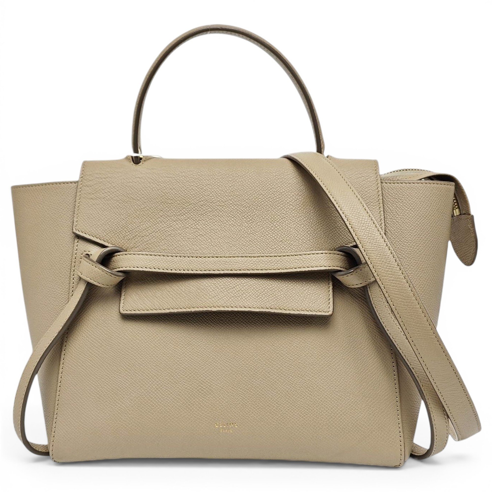 Belt leather handbag