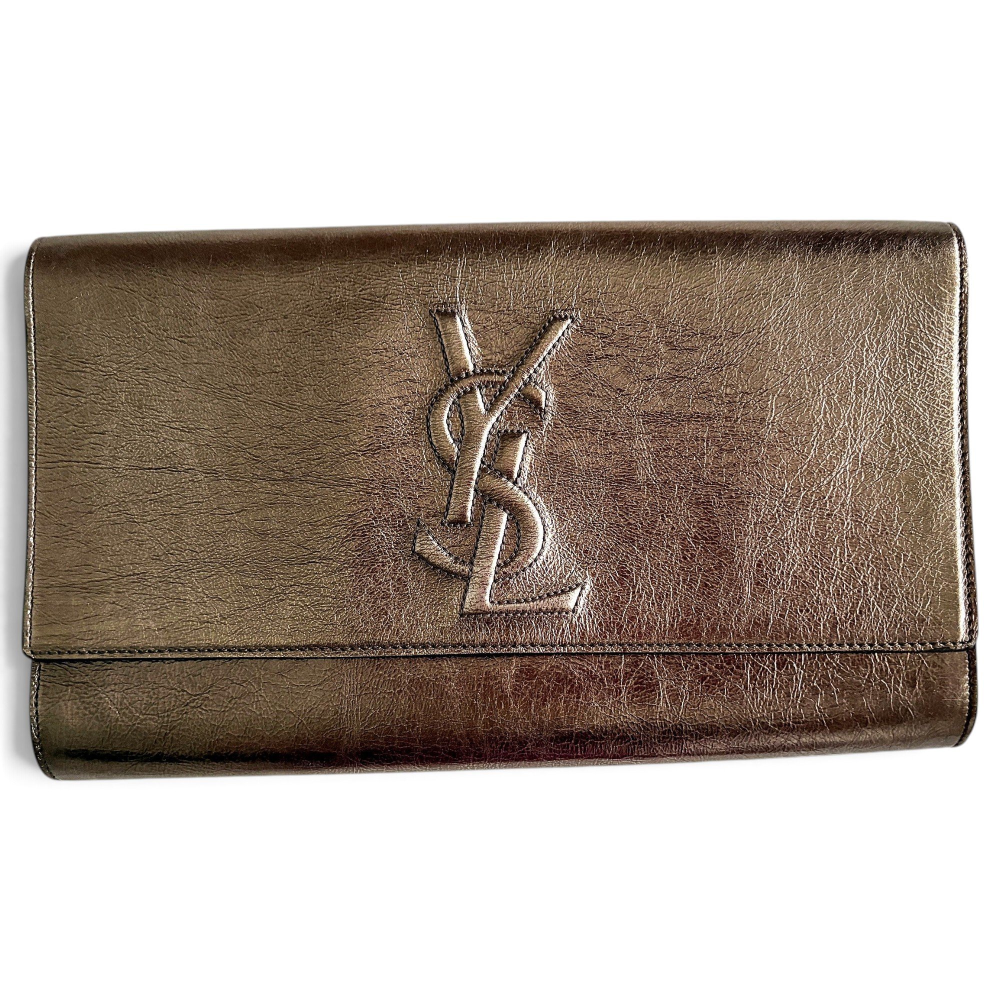 Leather clutch bag
