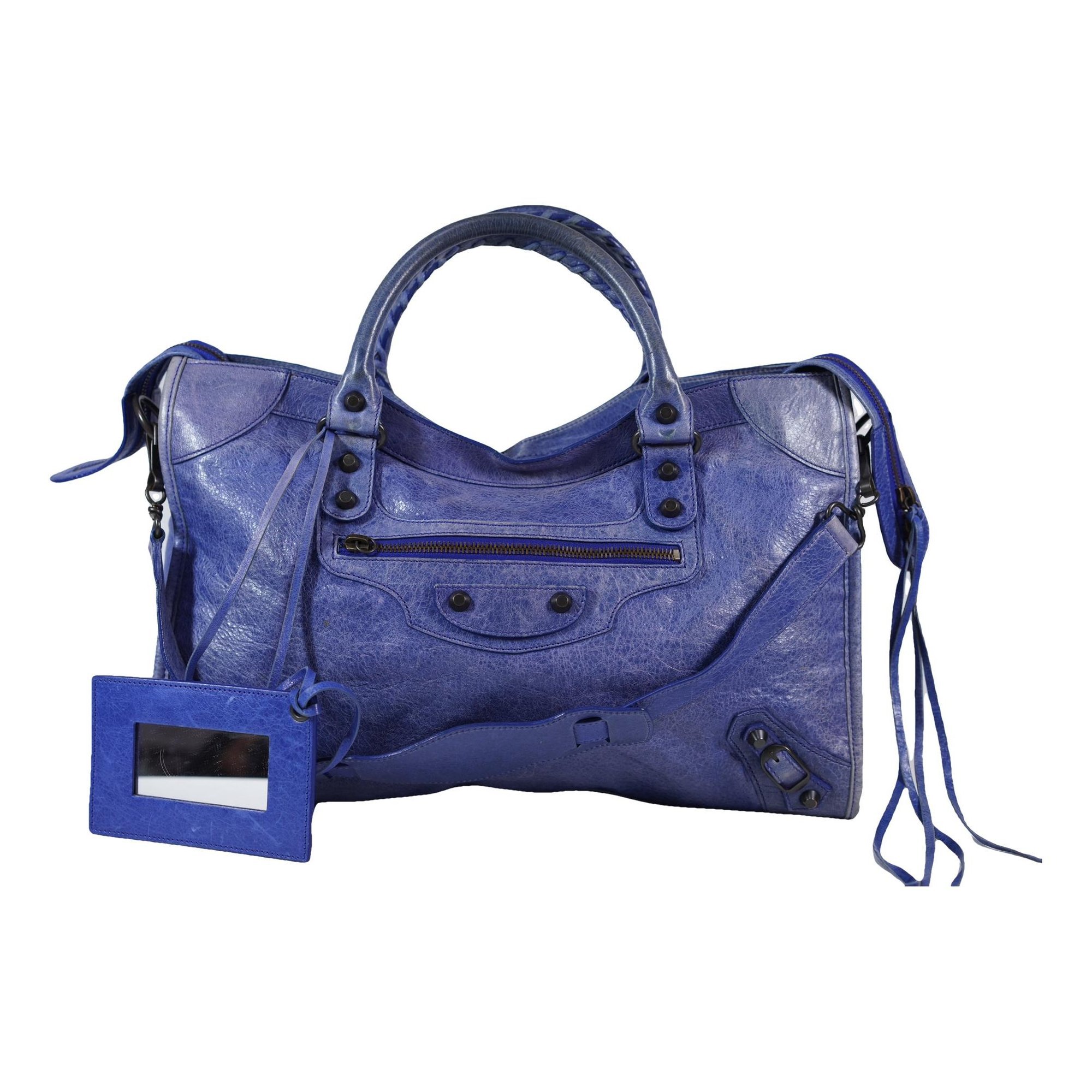 City leather handbag