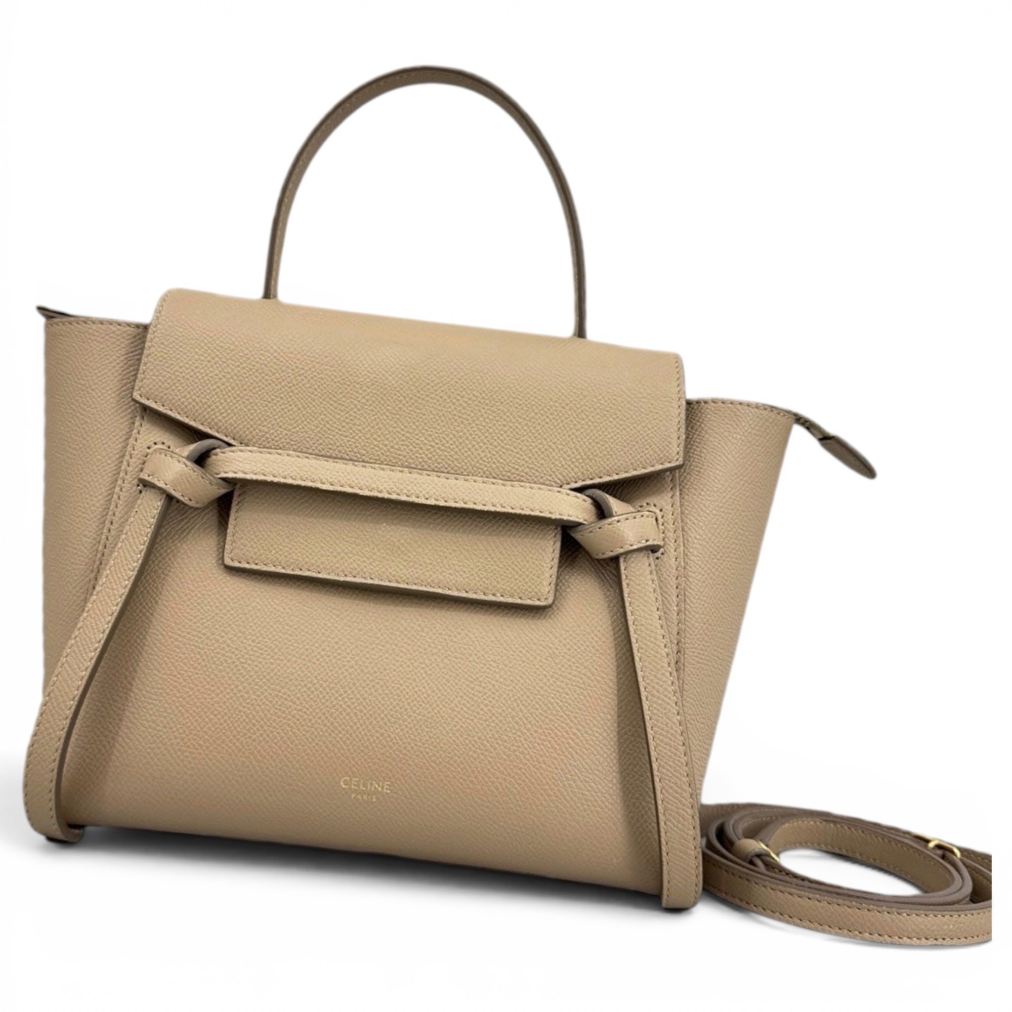 Belt leather handbag