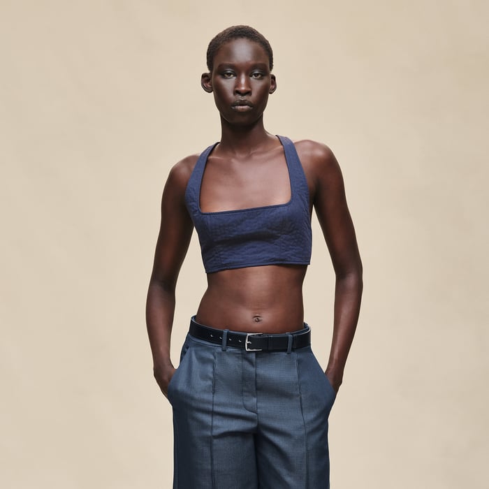 Bleu Outremer Quilted Bra