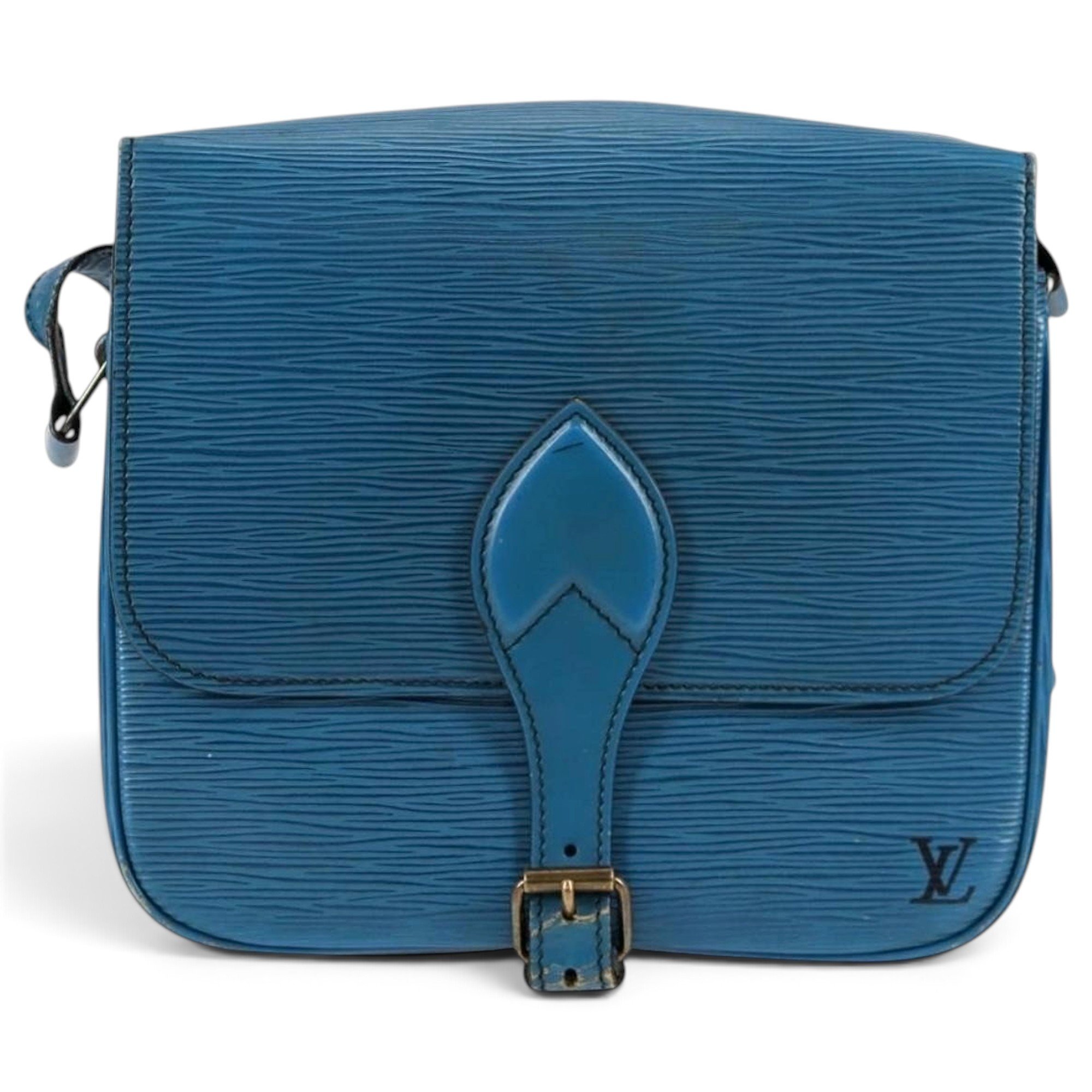 Cartouchière leather handbag