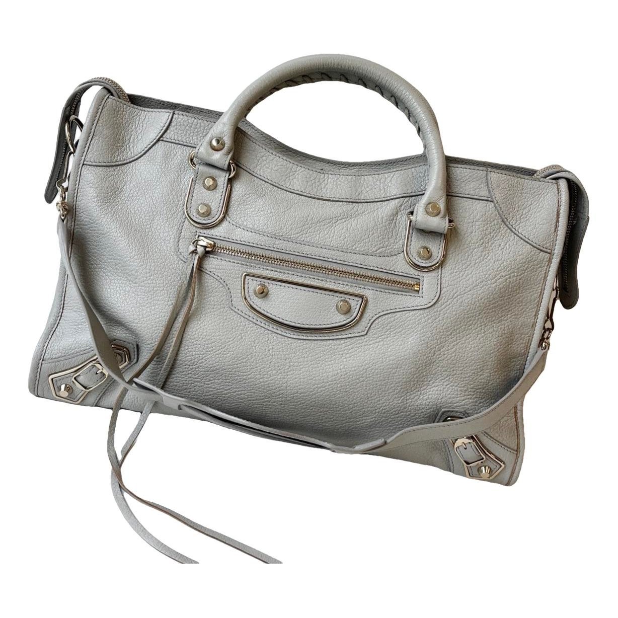 City leather handbag