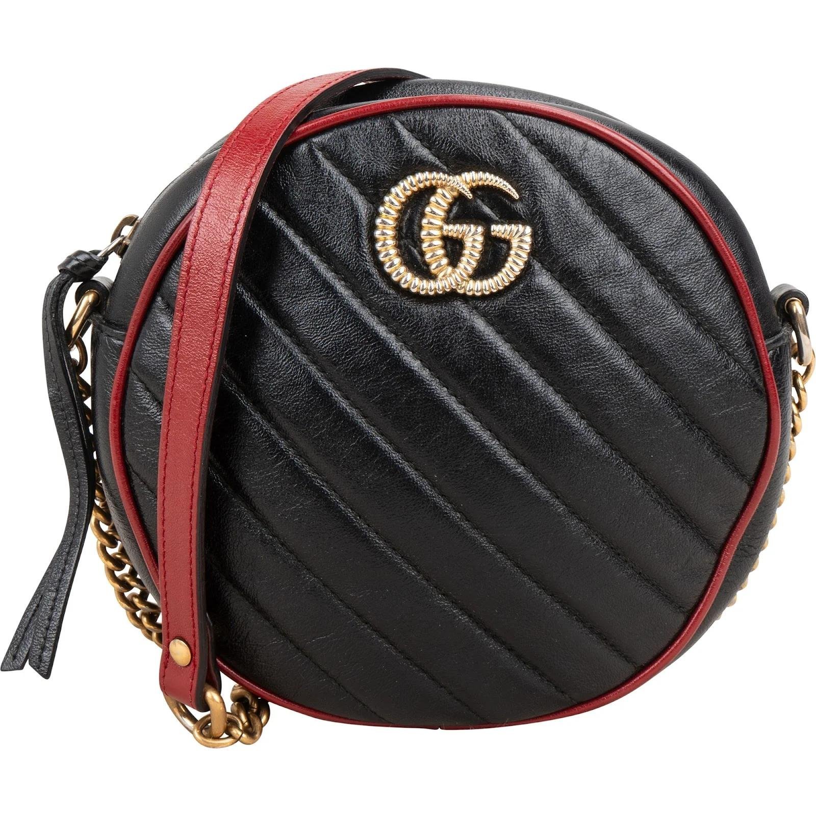 GG Marmont Round leather crossbody bag