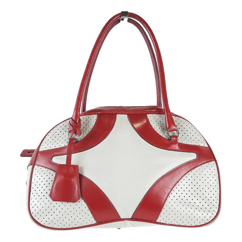 Bowling leather handbag
