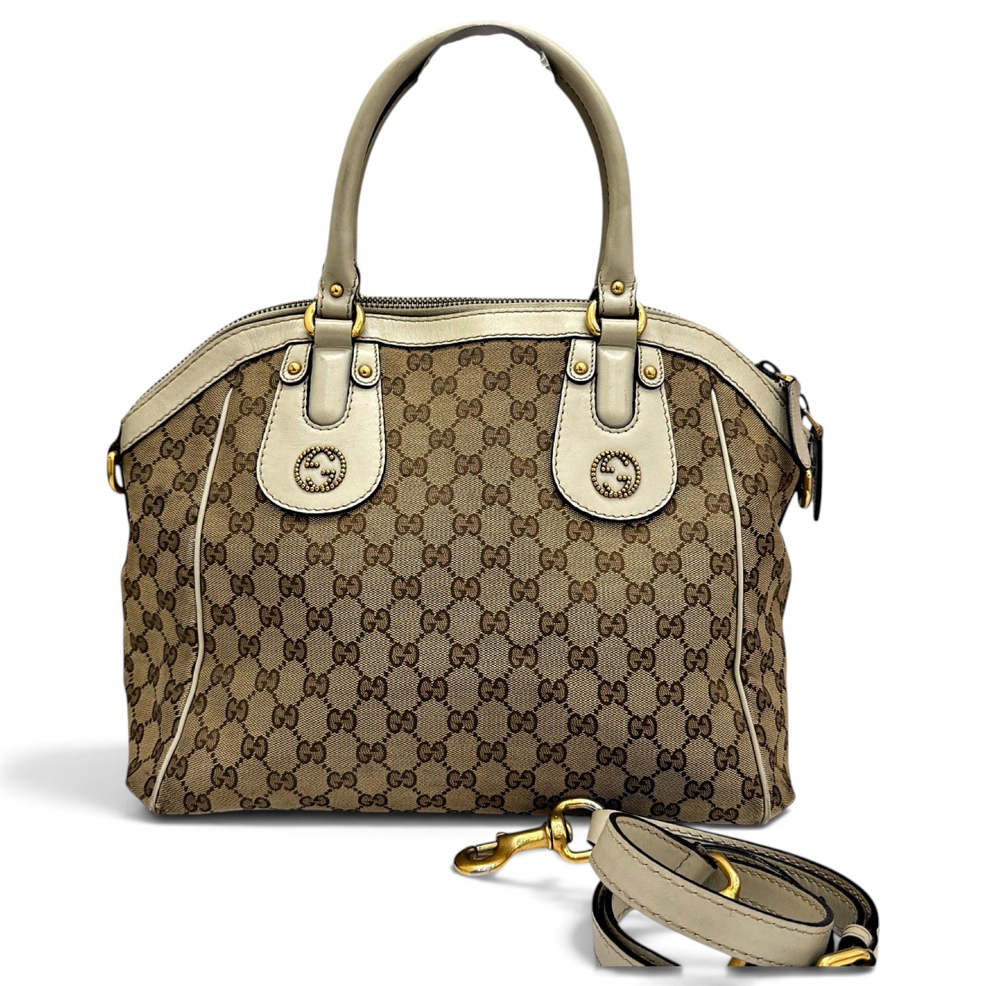 Dôme leather handbag
