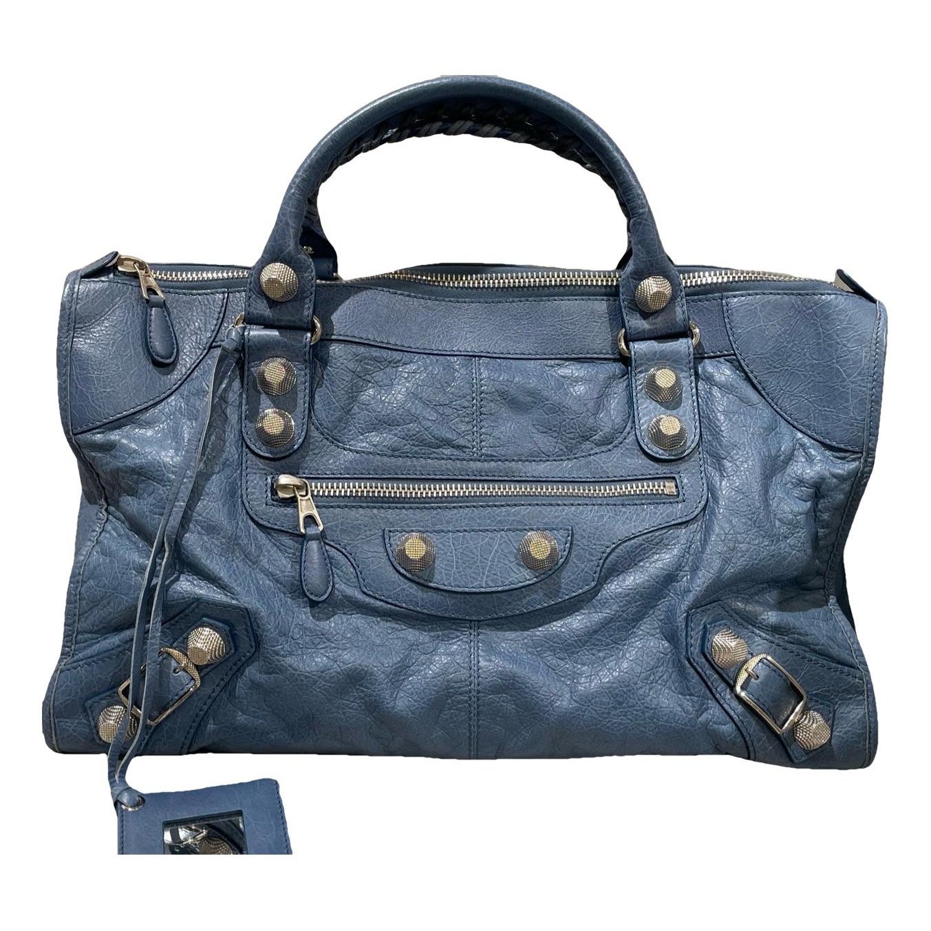 Work leather handbag