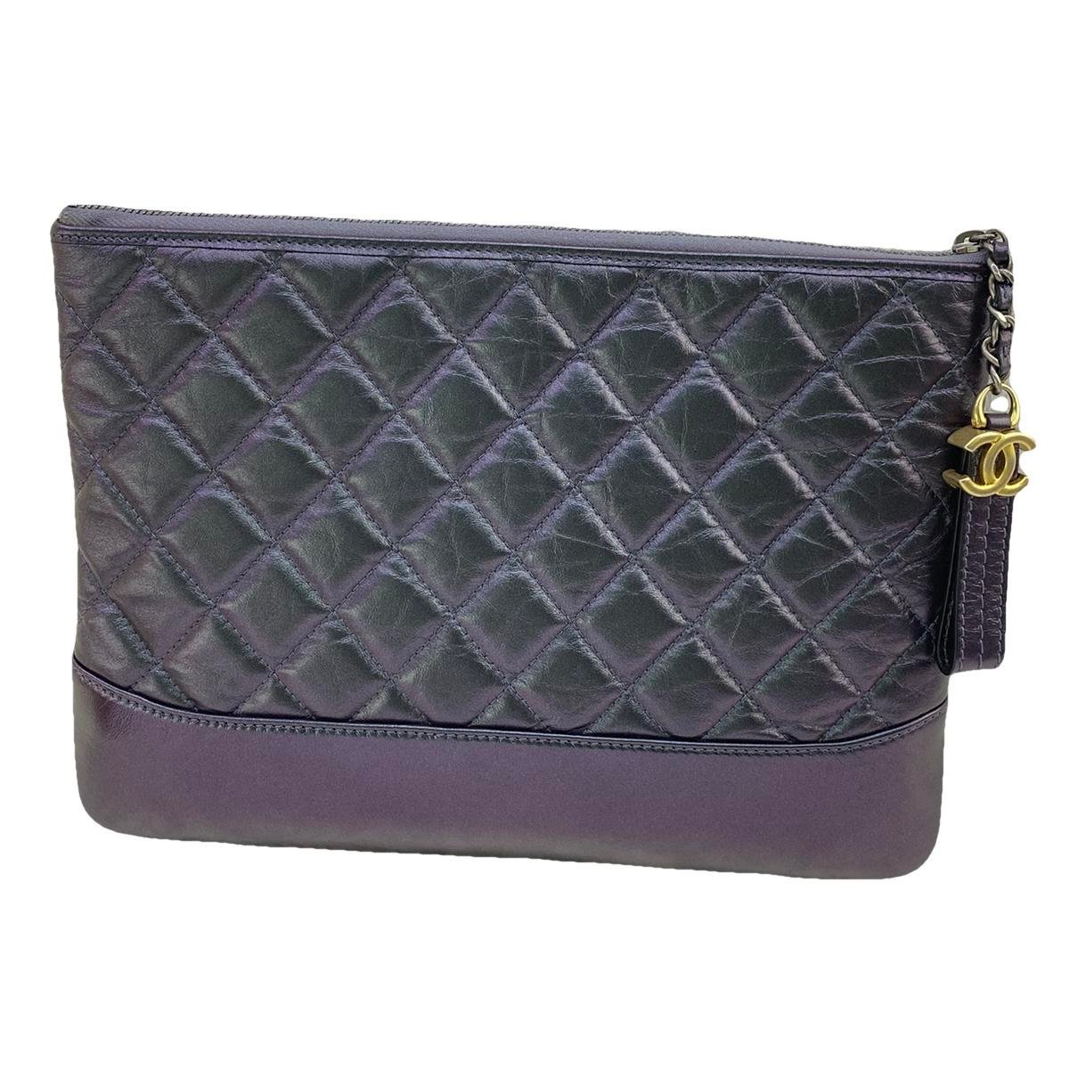 Leather clutch bag