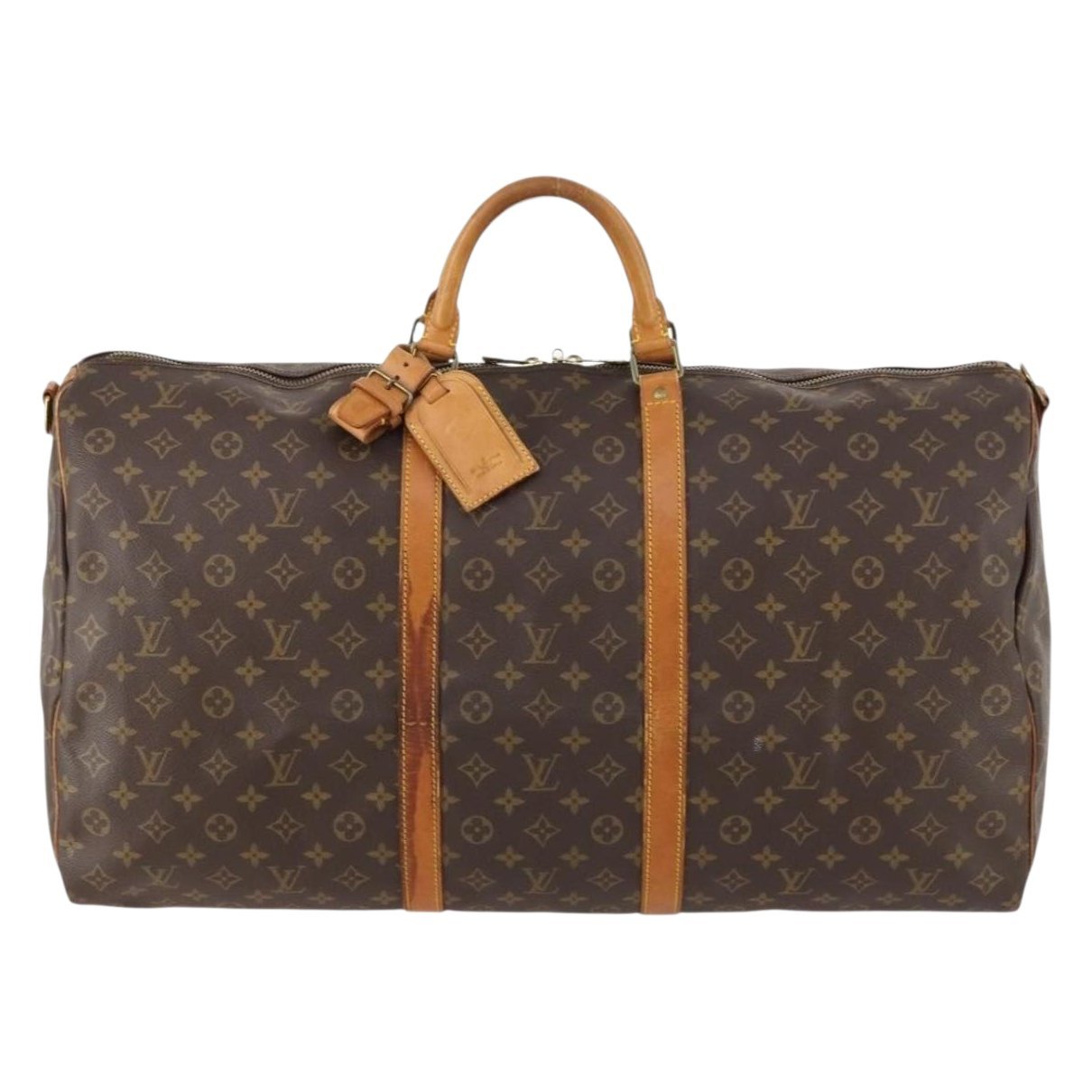 Keepall leather travel bag