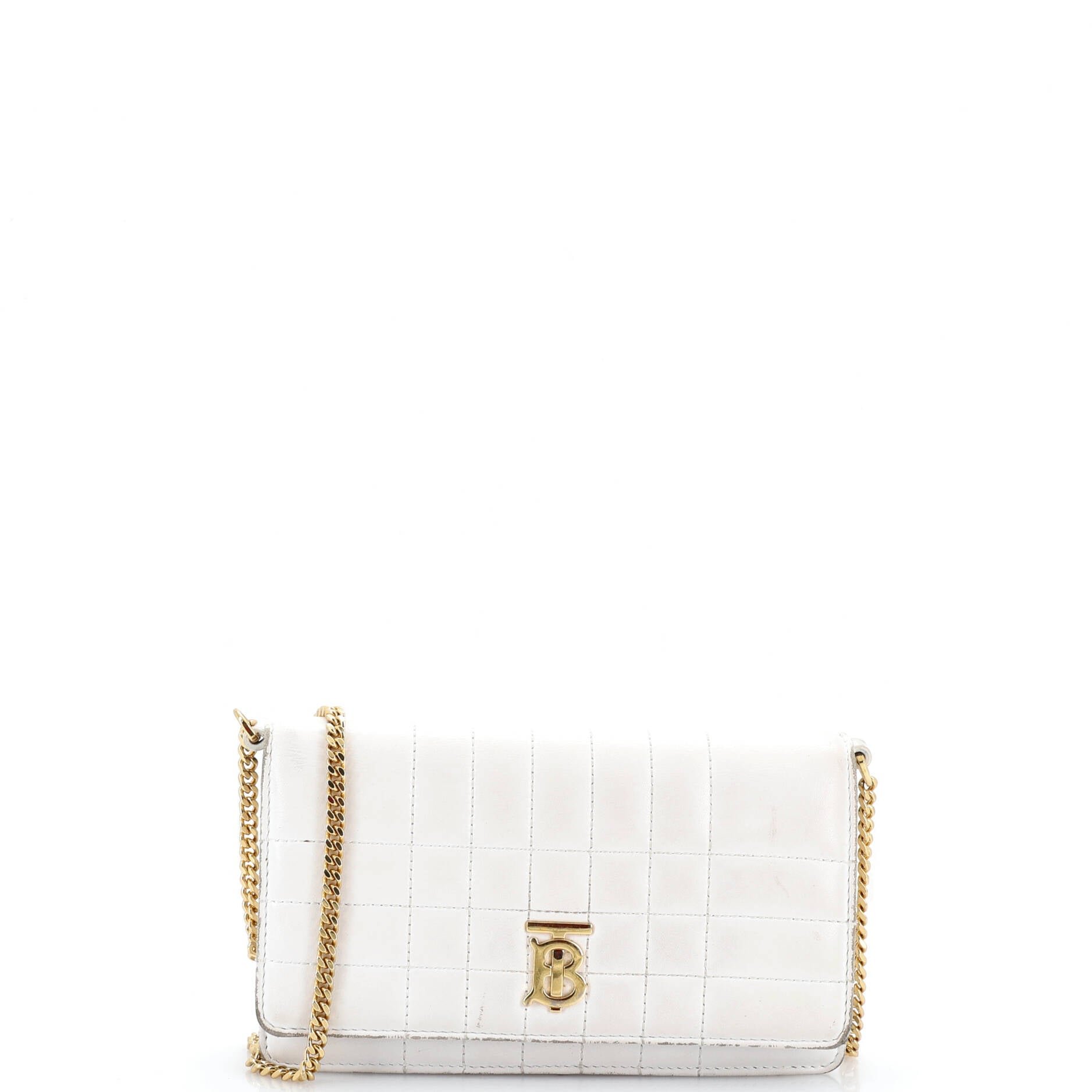 Burberry Lola Clutch on Chain Quilted Leather