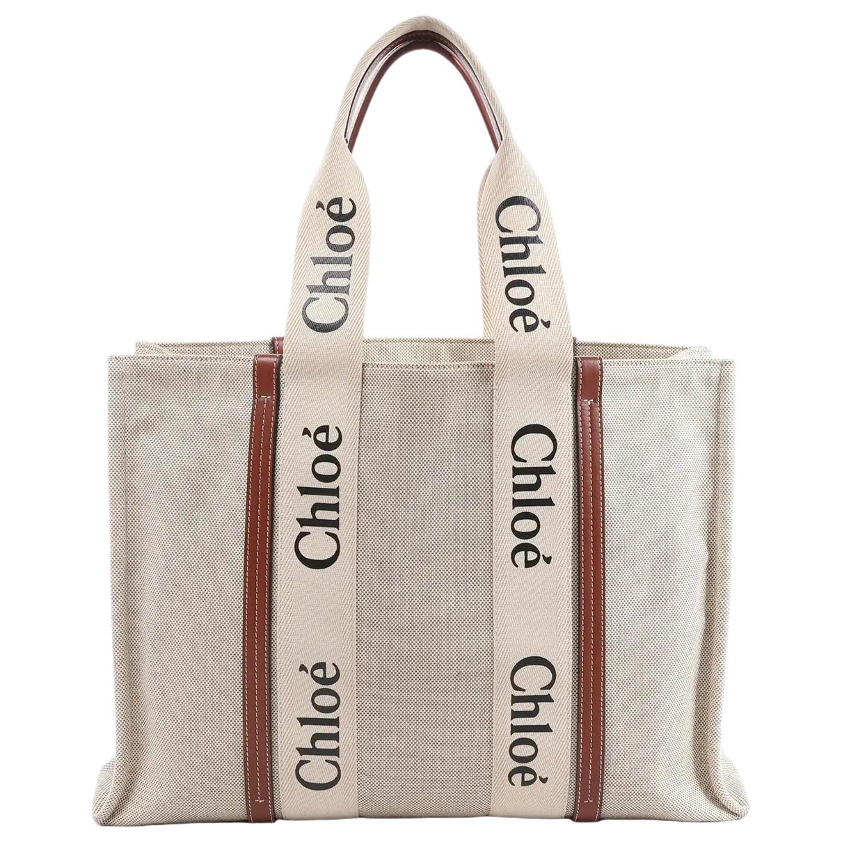 Woody linen handbag