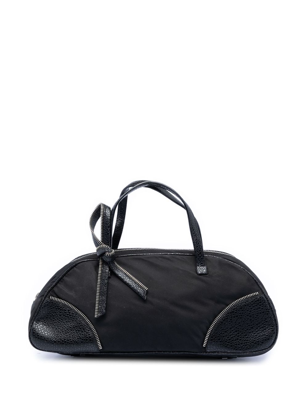 2001 Nylon and Calfskin Bow handbag