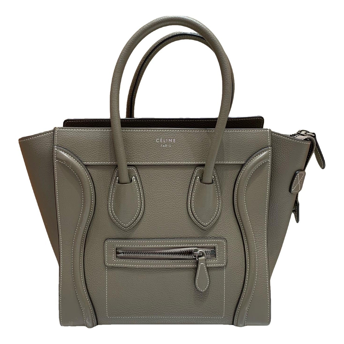 Luggage pony-style calfskin handbag
