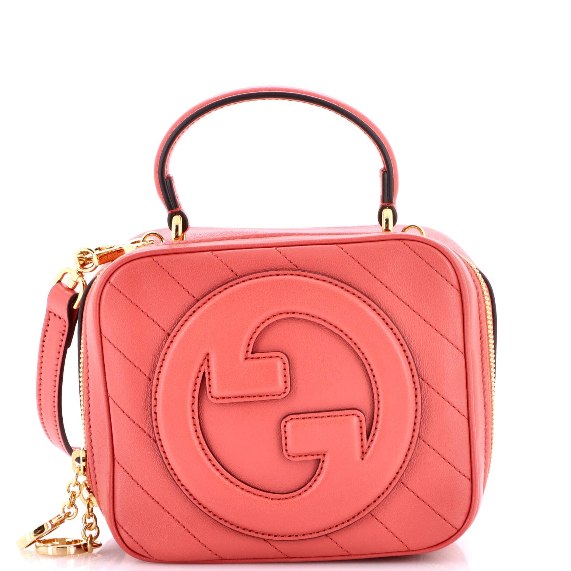 Blondie NM Top Handle Shoulder Bag Diagonal Quilted Leather