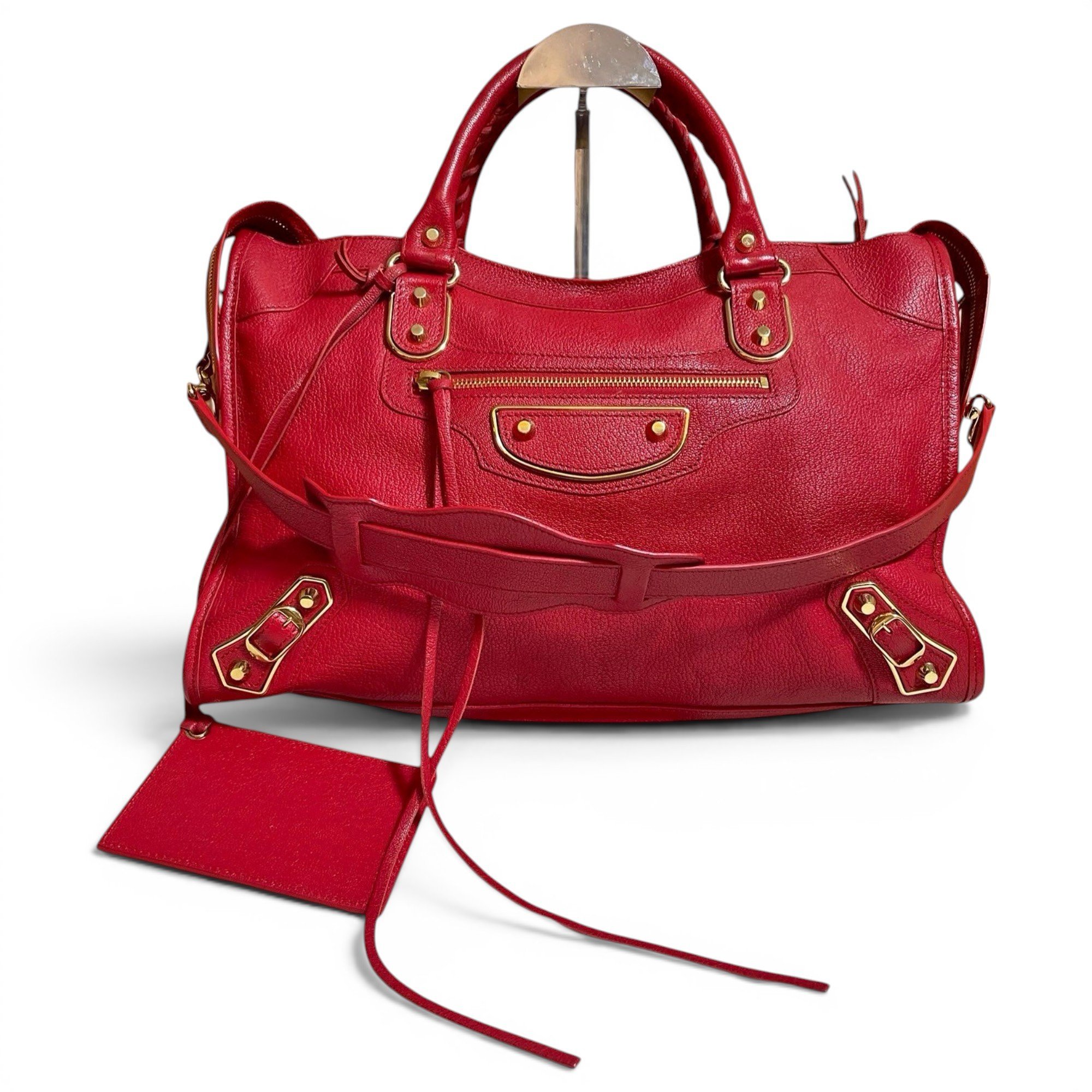 City leather handbag