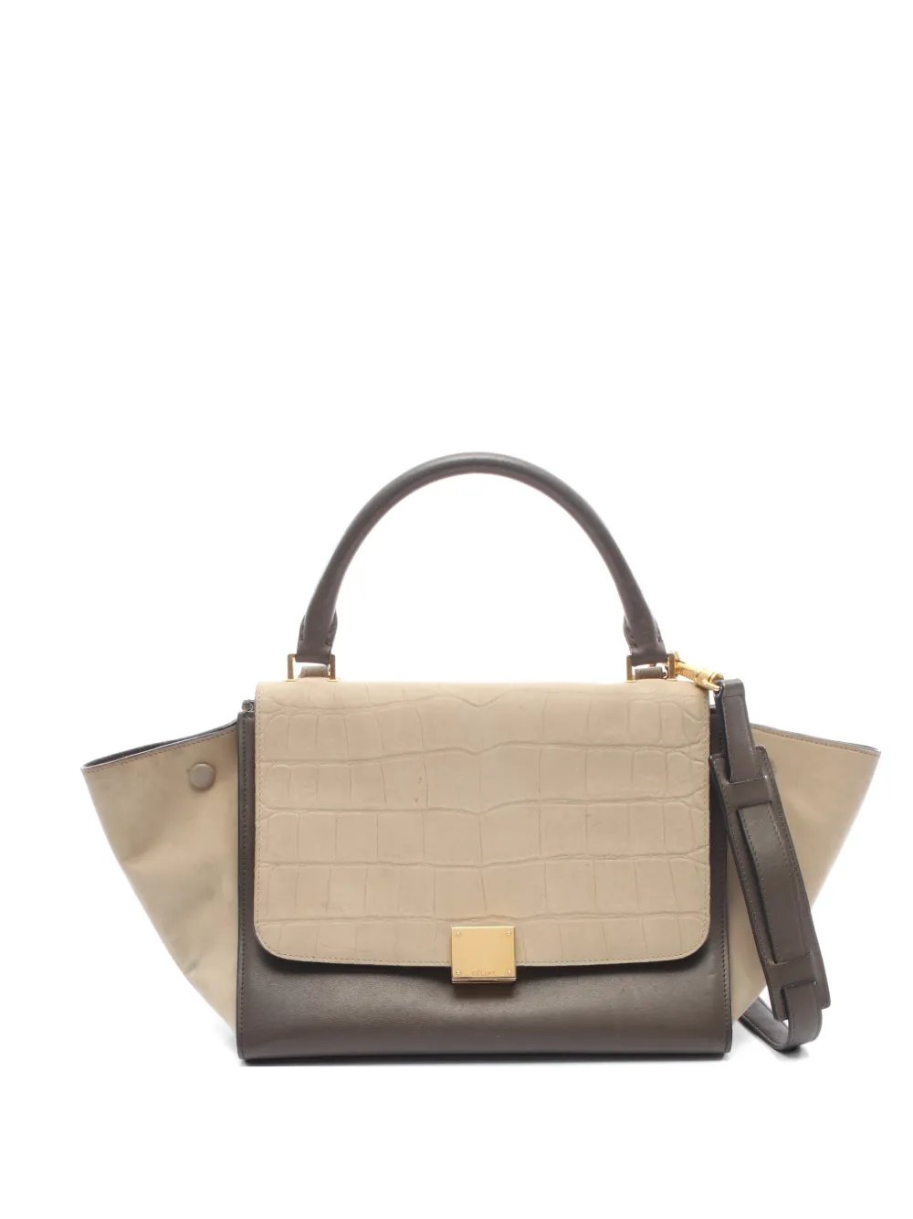 2010s Trapeze croc-embossed handbag