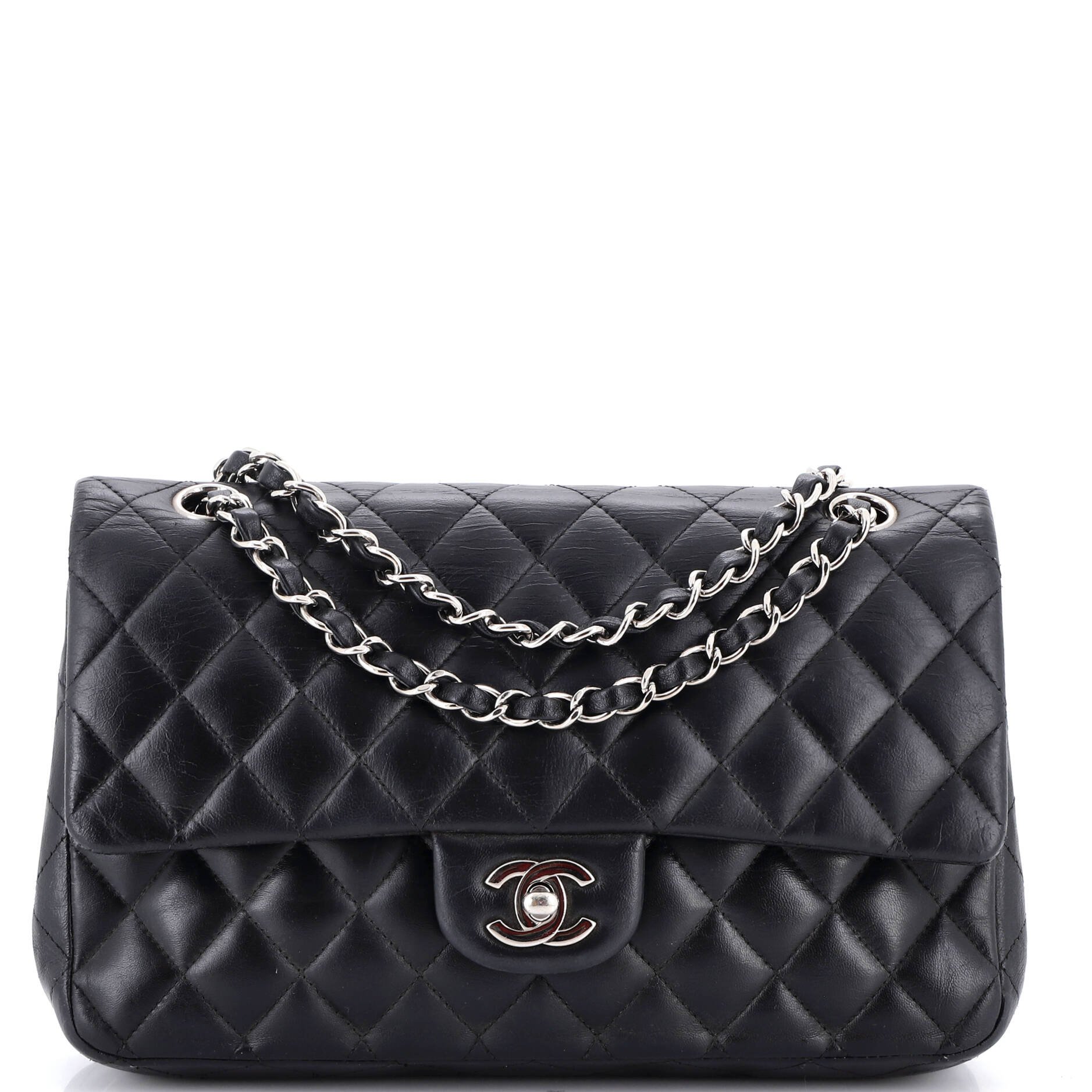 Vintage Classic Double Flap Bag Quilted Lambskin Medium