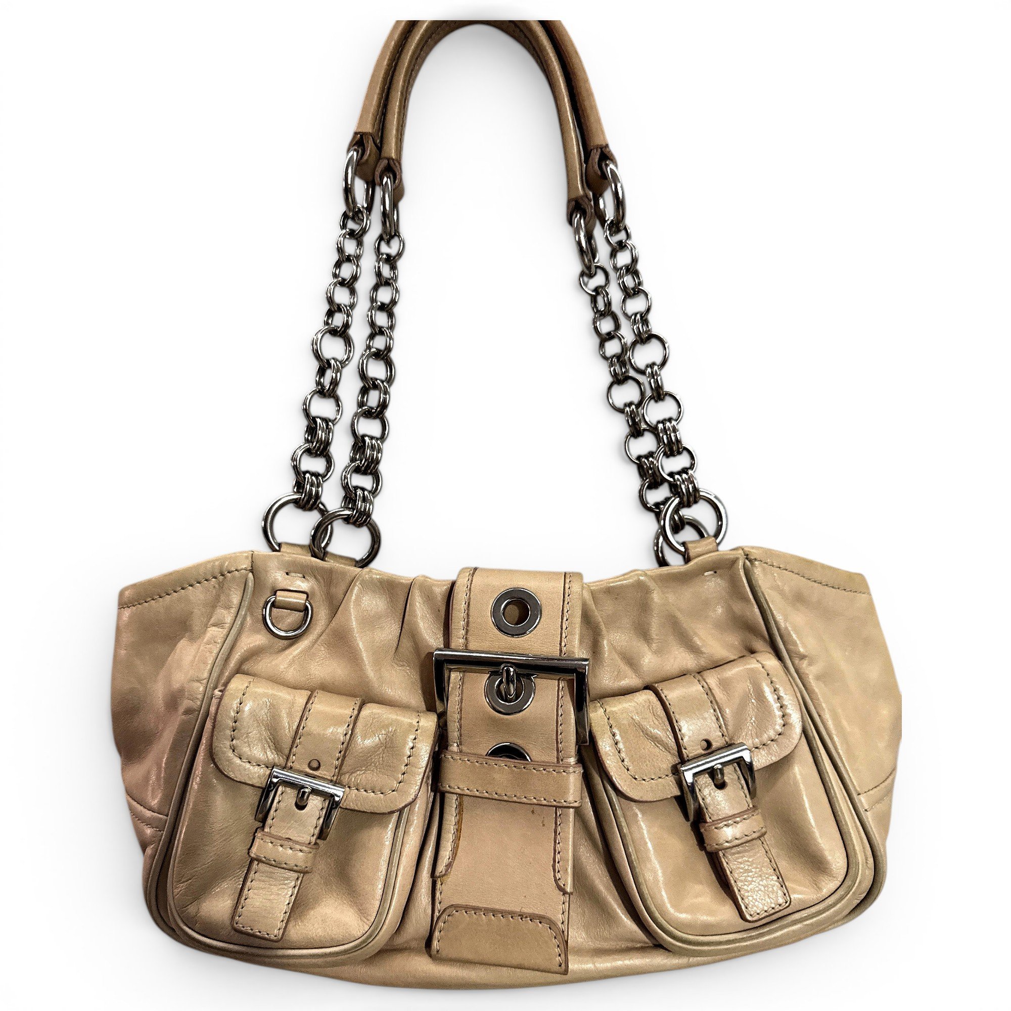 Moon leather handbag