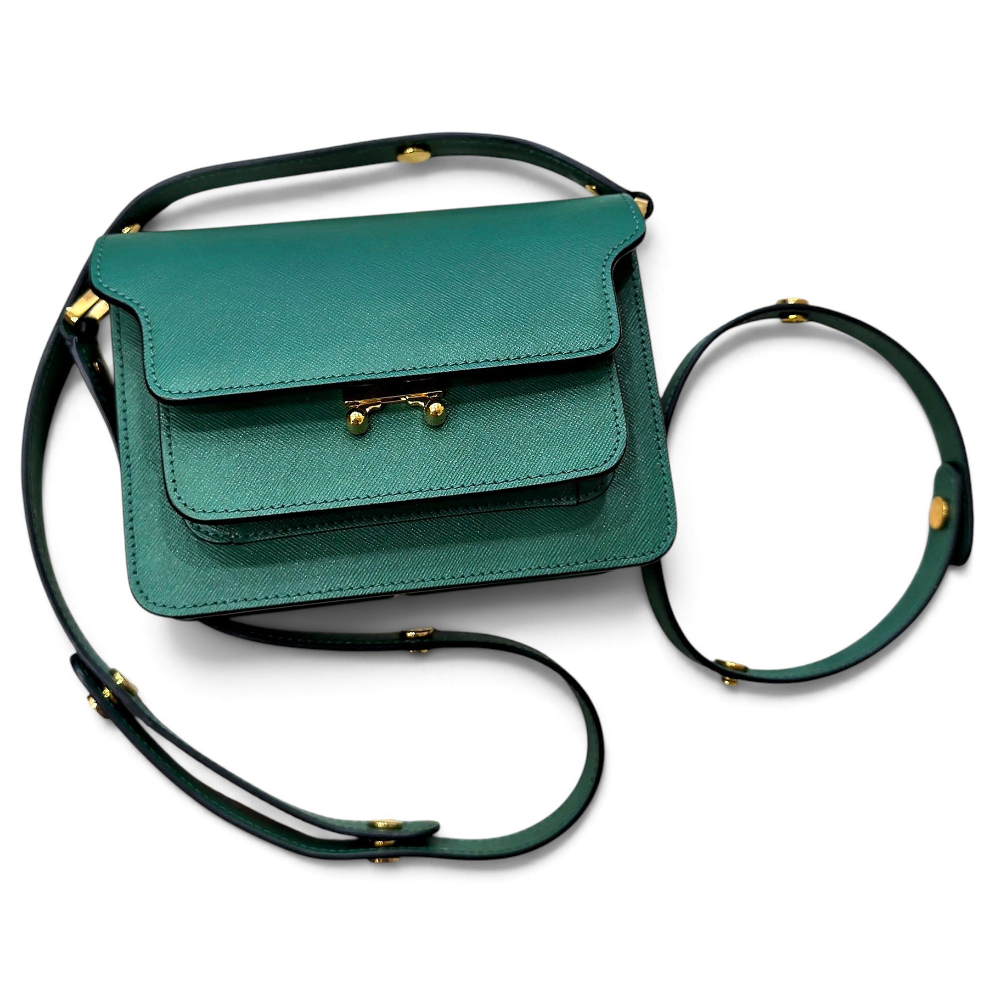 Marni Trunk leather crossbody bag