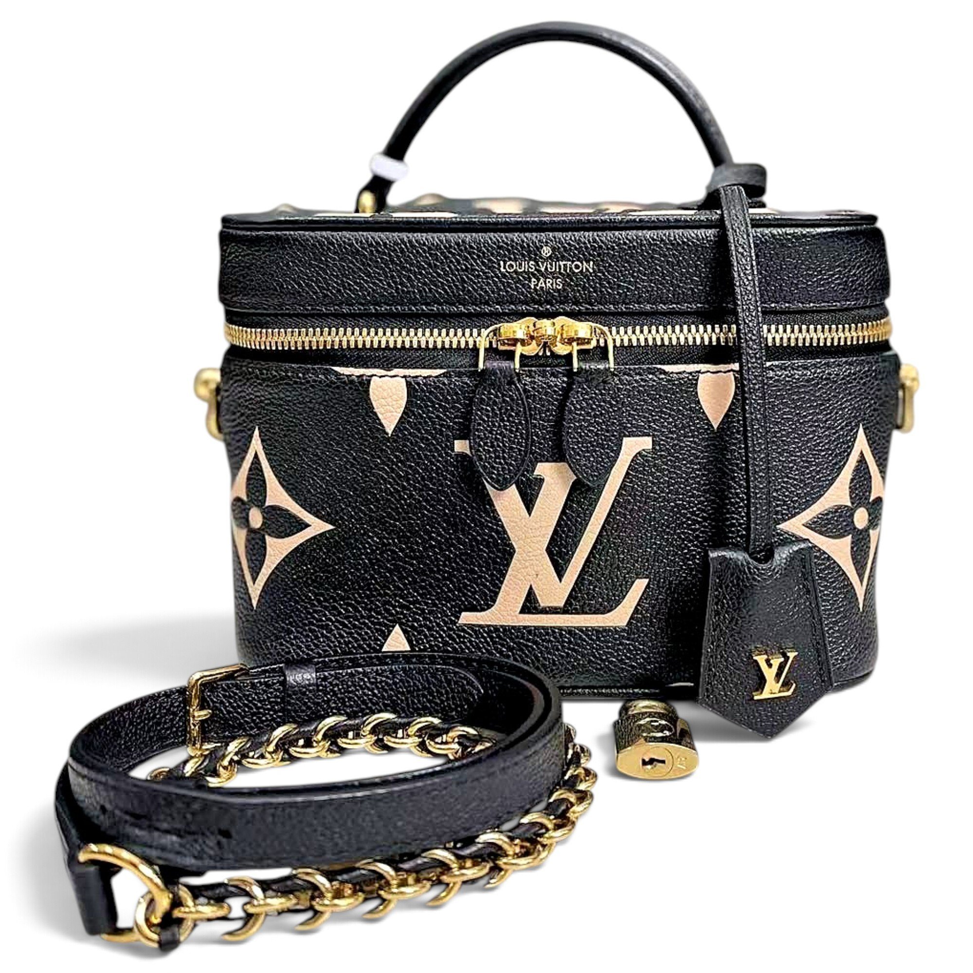 Vanity leather handbag
