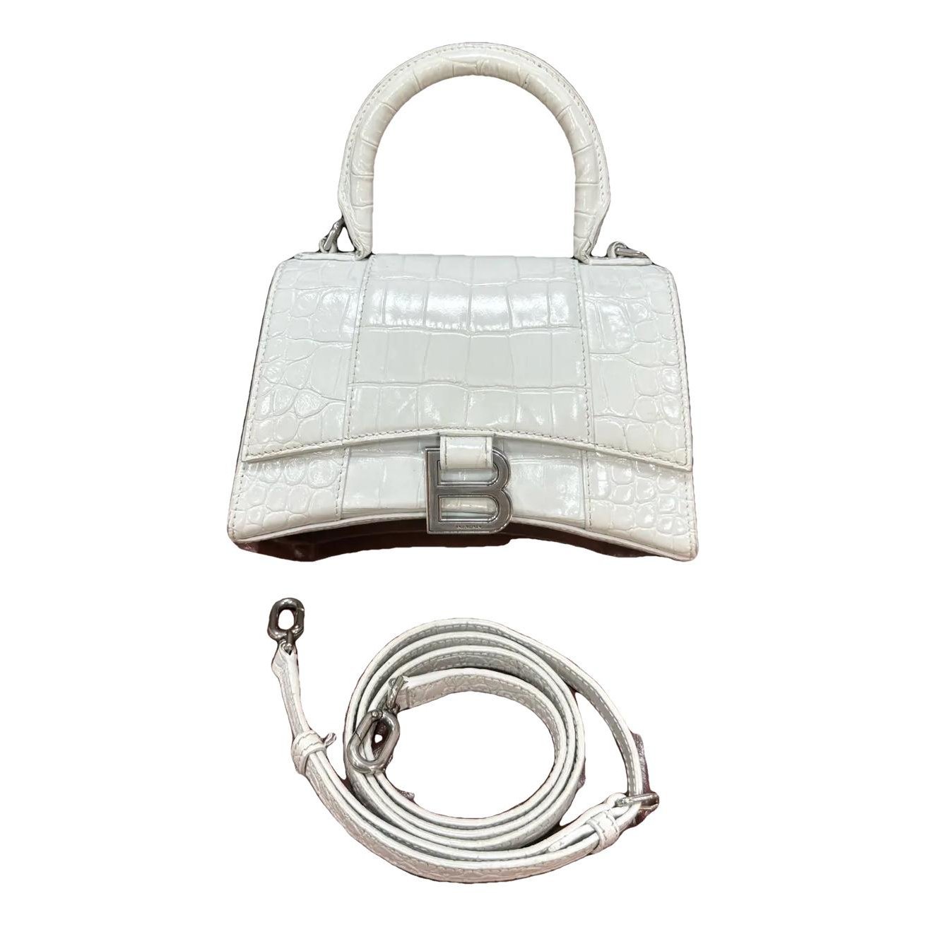 Hourglass leather crossbody bag