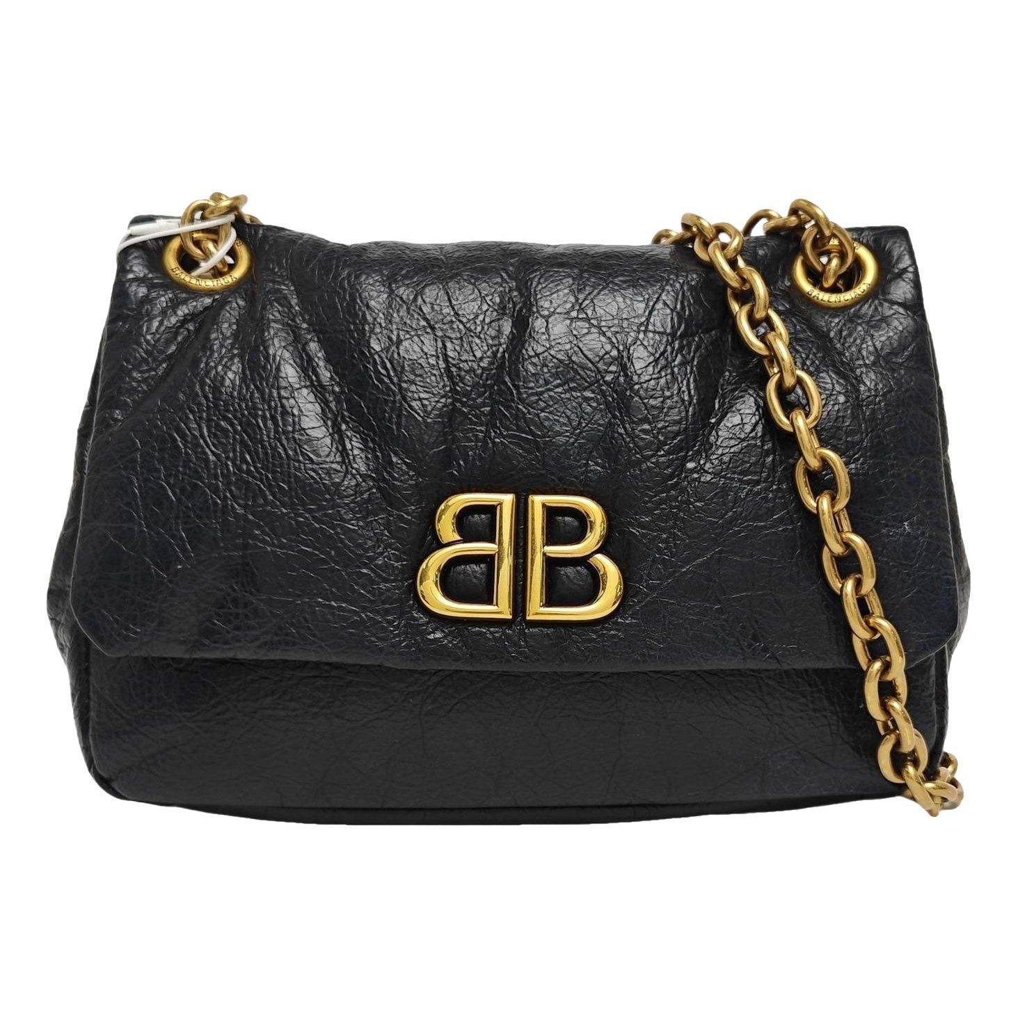 BB chain leather handbag