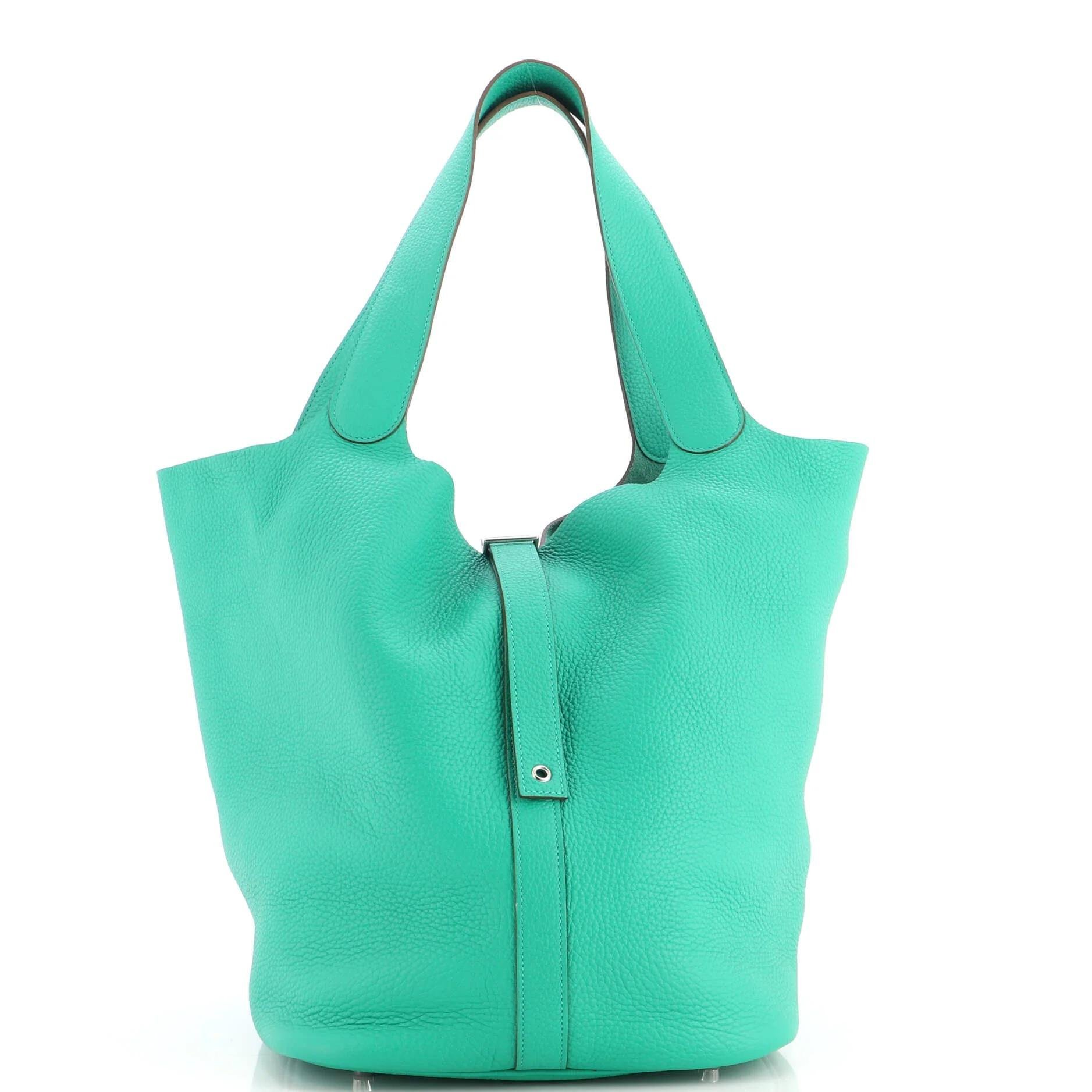 Picotin leather tote