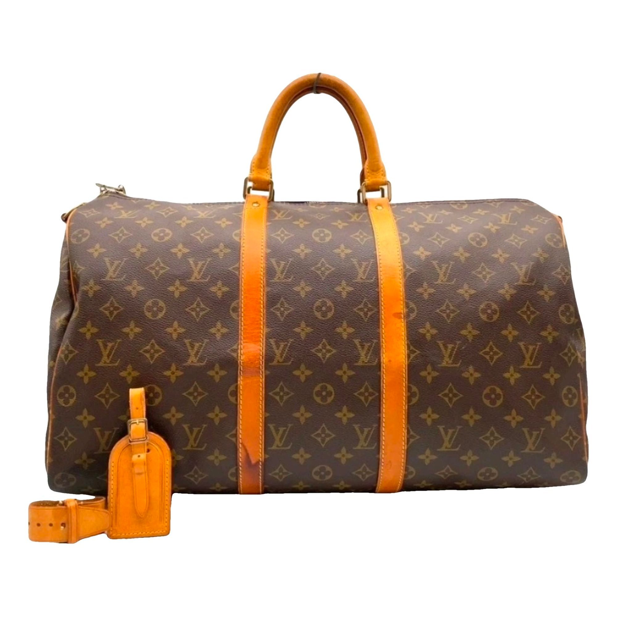 Keepall leather travel bag