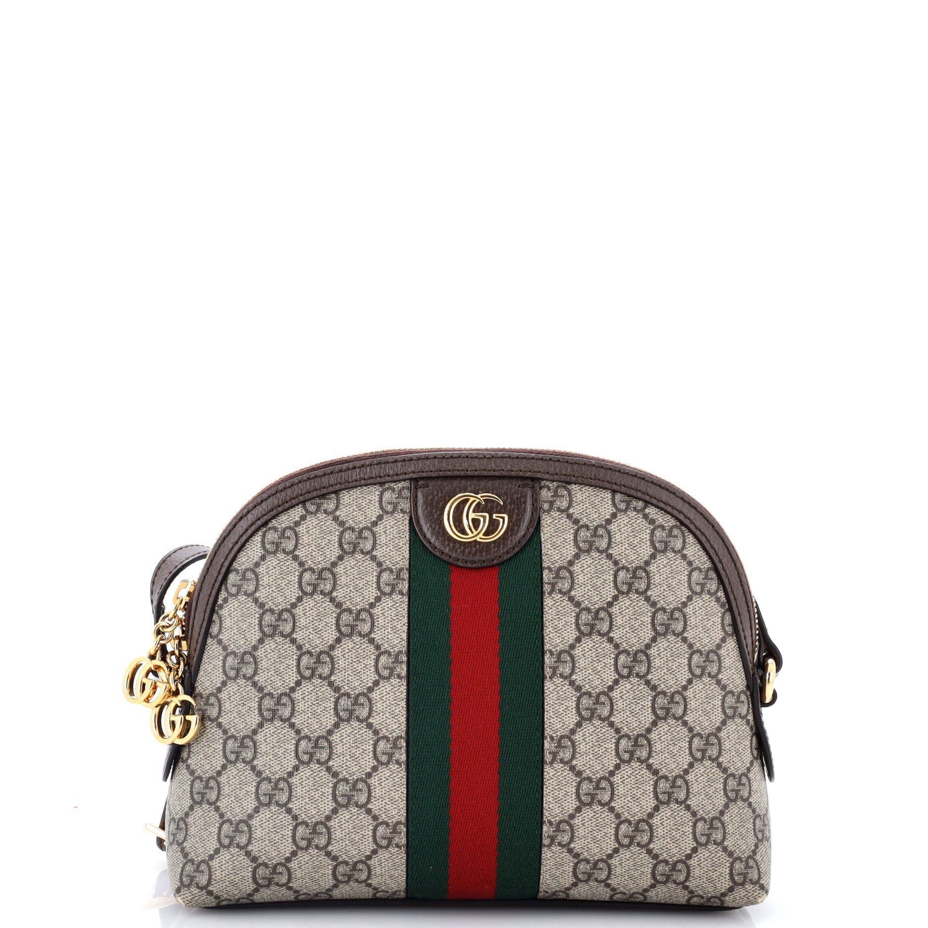 Ophidia Dome Shoulder Bag GG Coated Canvas Small